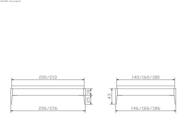 Holzbett HASENA PIEVE 140X200cm Höhe 25cm Buche Buche weiß
