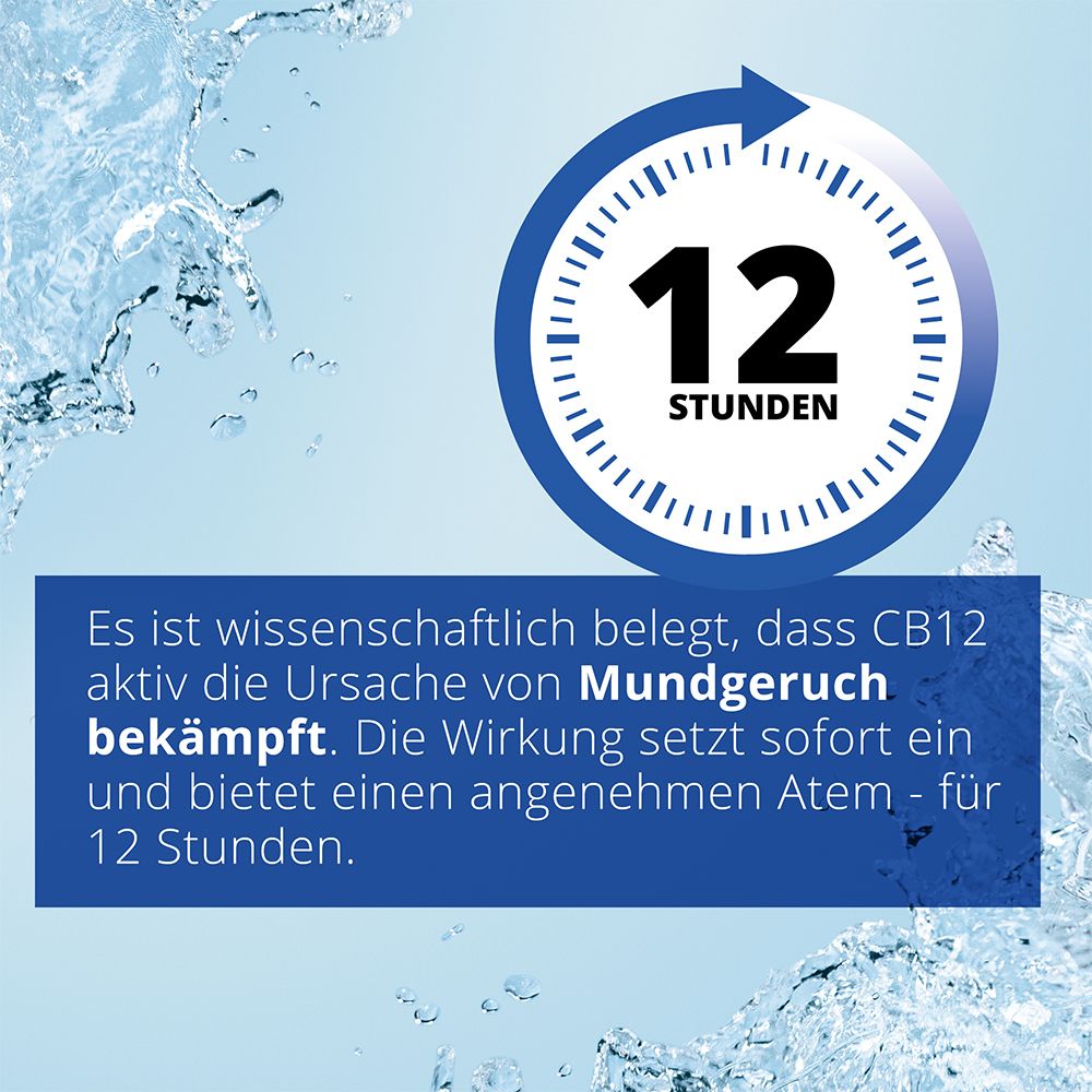 CB12 Mundspülung: Mundwasser mit Zinkacetat & Chlorhexidin gegen schlechten Atem & Mundgeruch