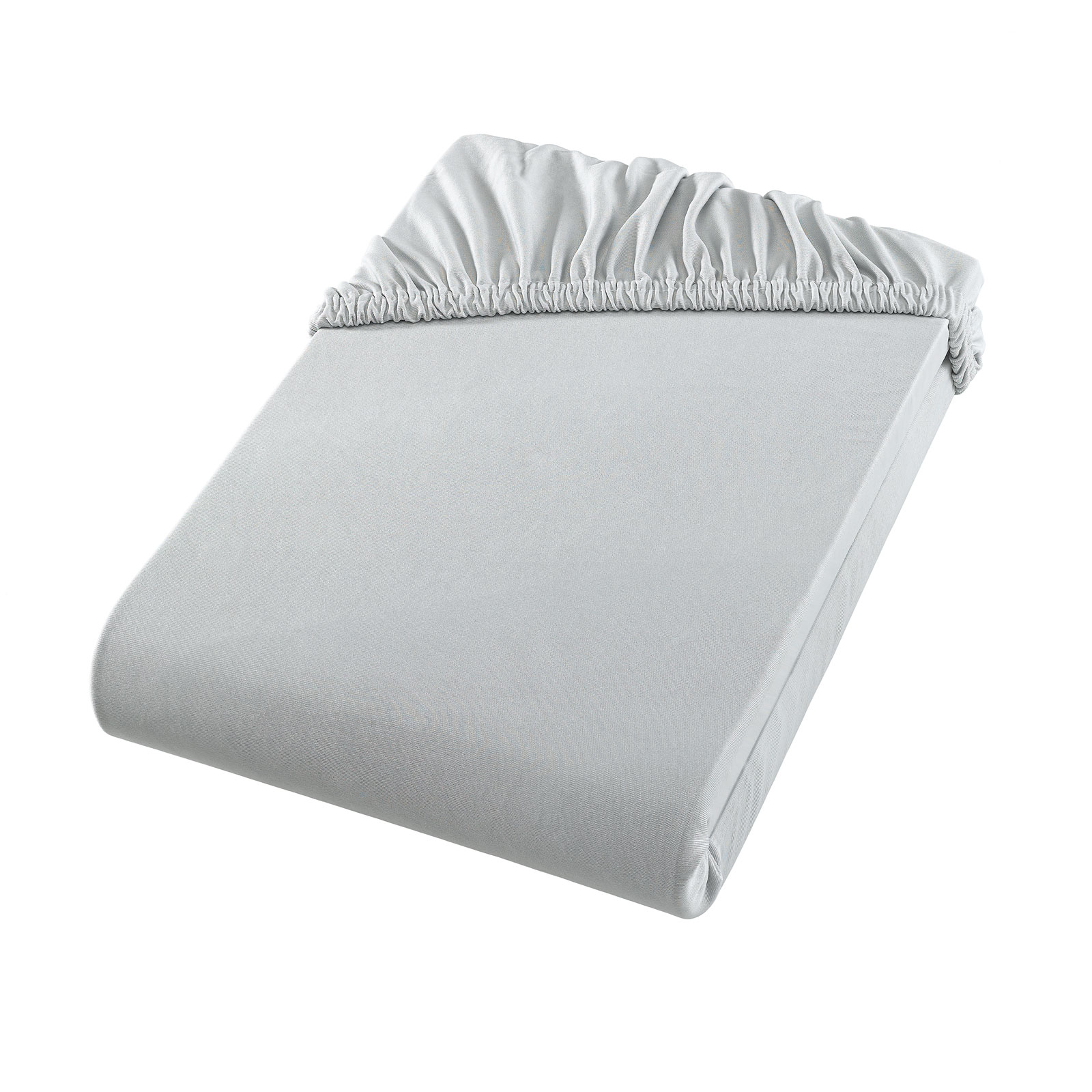 Microfaser-Jersey-Bettlaken - silber - 90x200 cm