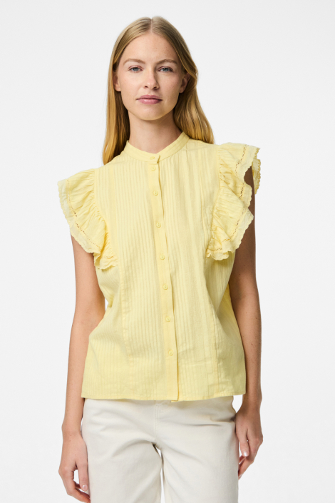 Pieces gele dames blouse