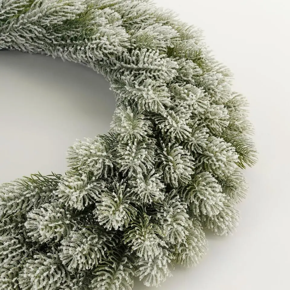Black Box Trees Nigata Kerstkrans - Ø60 cm - Groen Frosted