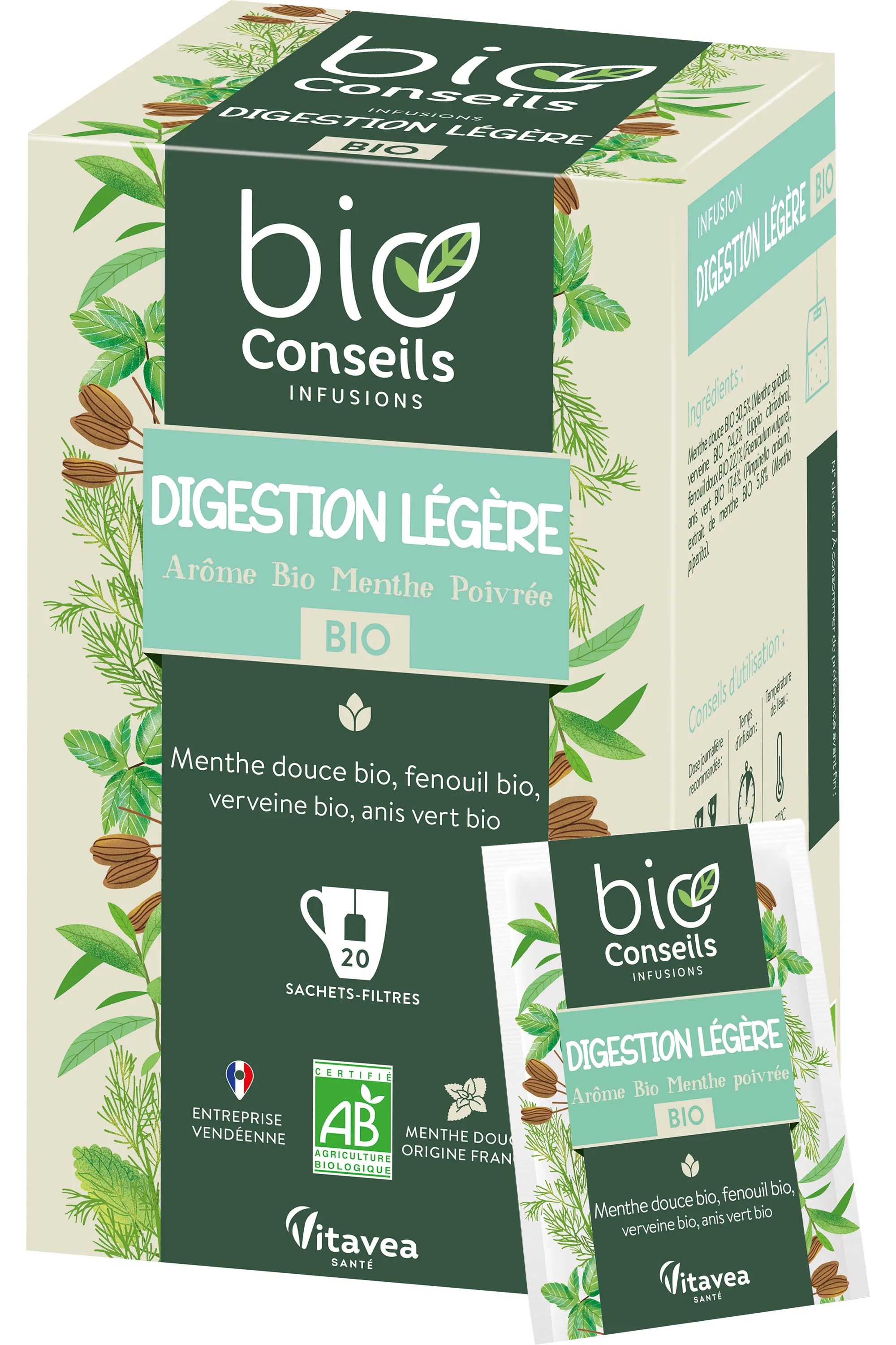 BIO CONSEILS Infusion digestion légère Bio-38 g