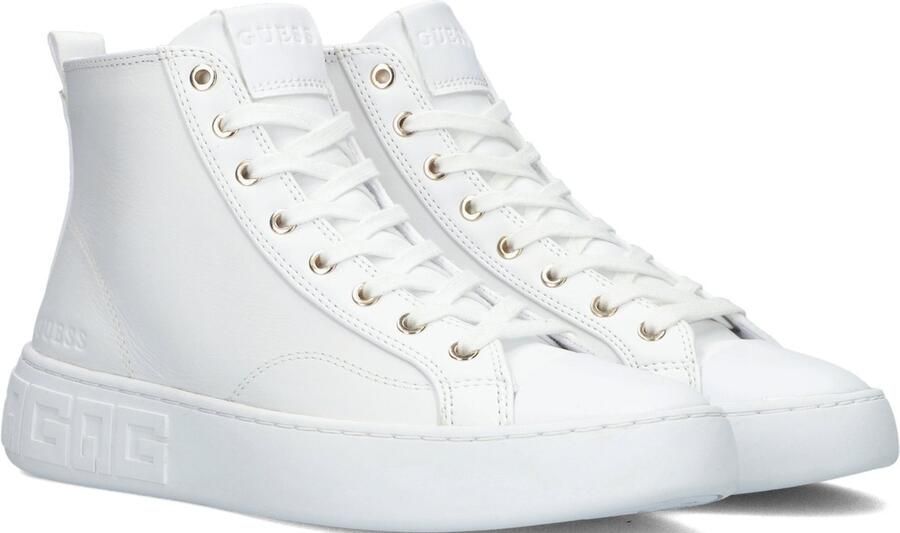 GUESS -- Invyte Hoge sneakers Leren Sneaker Dames Wit