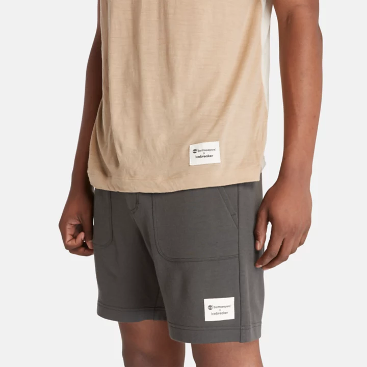 Camiseta Timberland x Icebreaker Merino ZoneKnit para homem na cor bege.