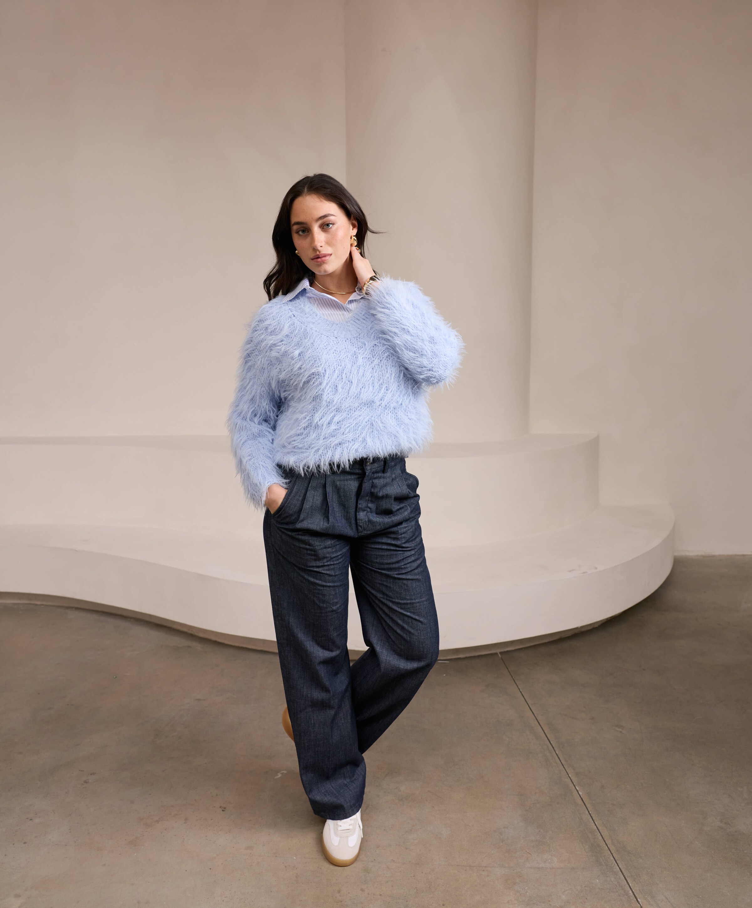 Drykorn Behance dames broek blauw