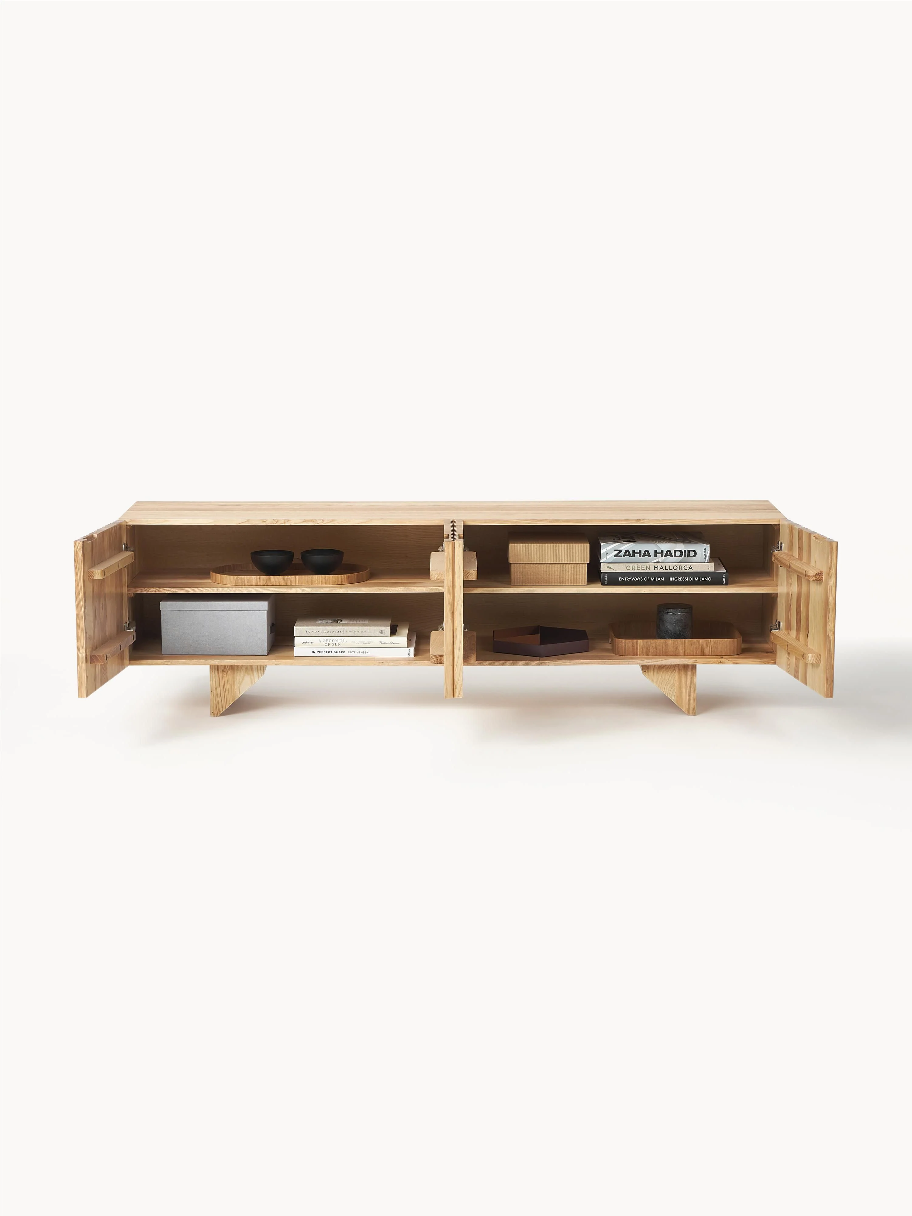 Laag dressoir van essenhout Louis