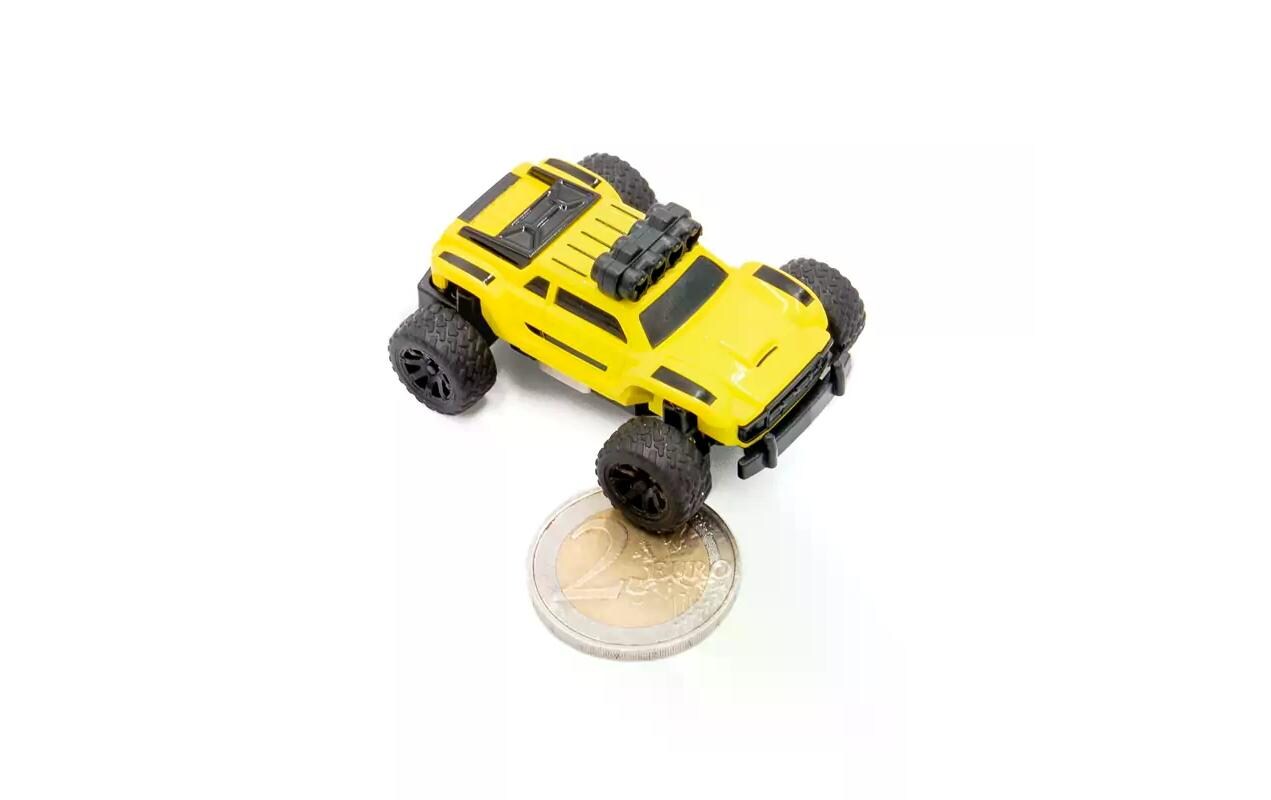 Micro Monster Truck TC-01, Gelb, RTR, 1:76Vollwertiges RC-Auto im micro Format