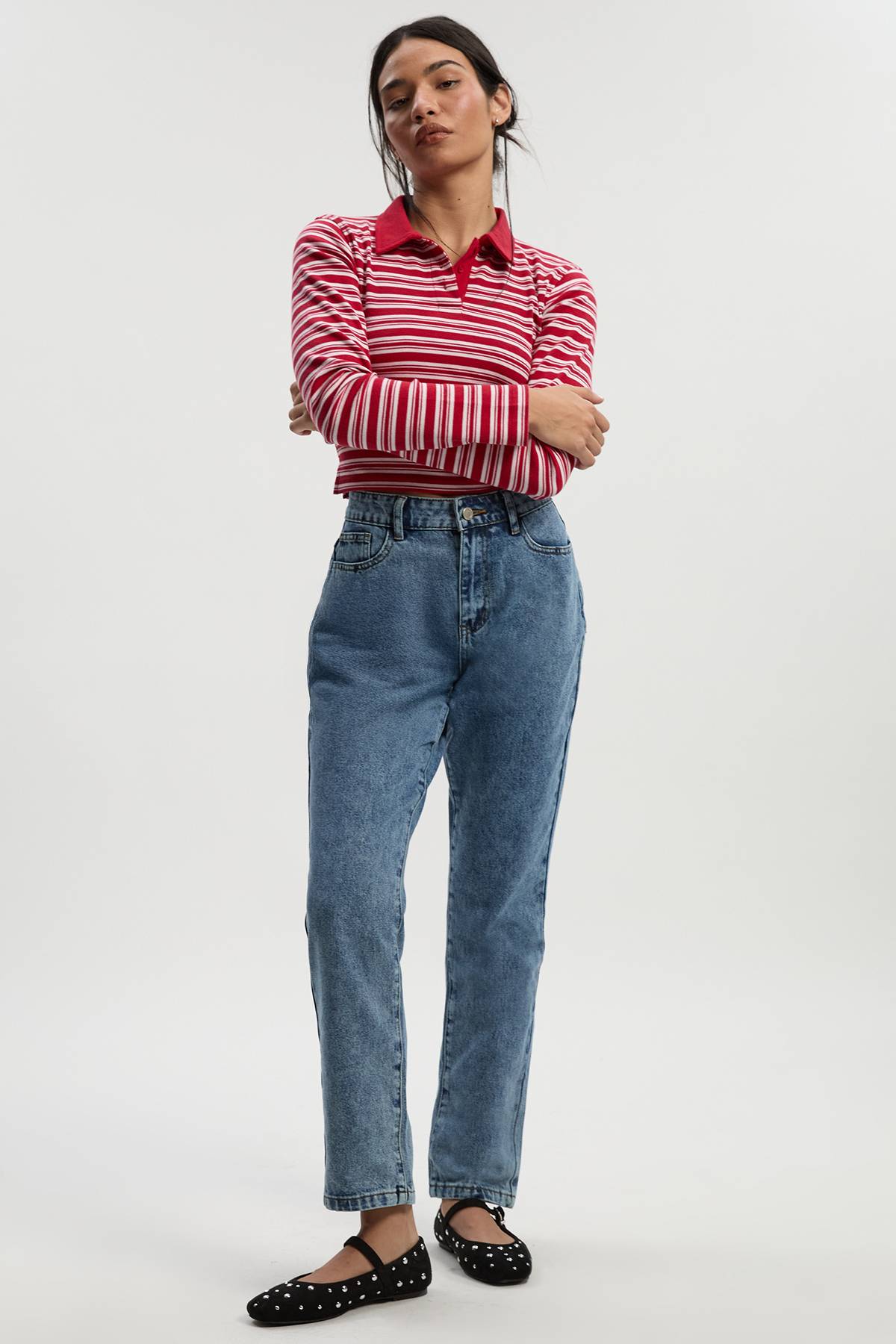 boohoo Boohoo Basics Jeans Mom Slim Fit Taille Haute