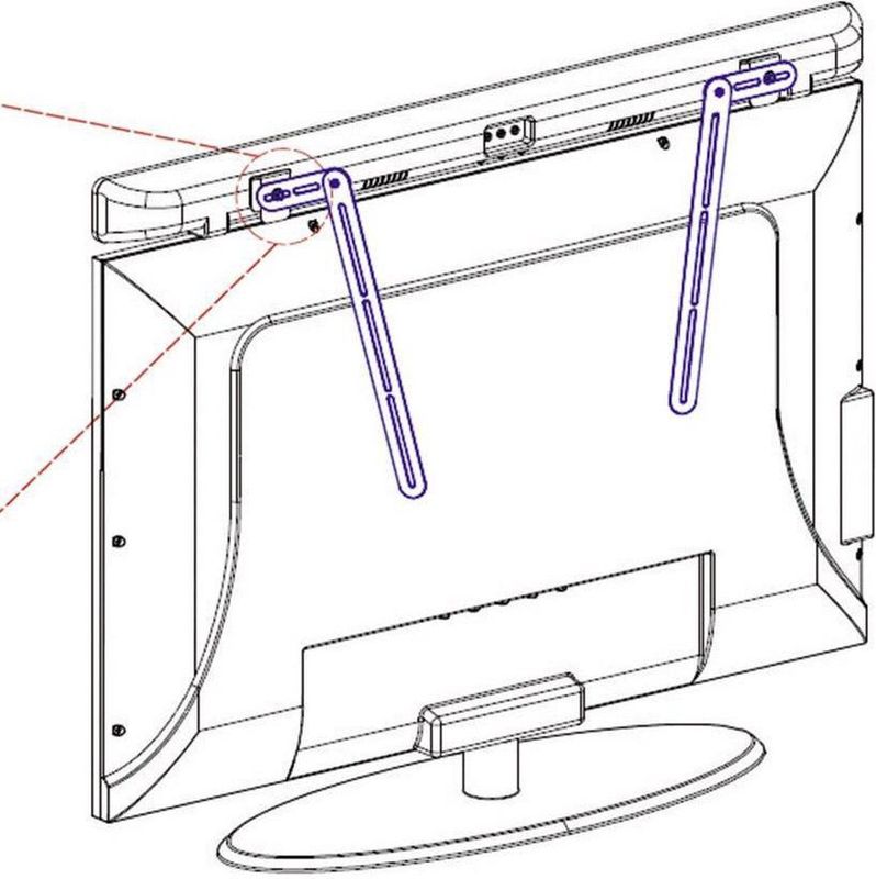 SpeaKa Professional - Easy Soundbar-beugel - Zwenkbaar - Zwart