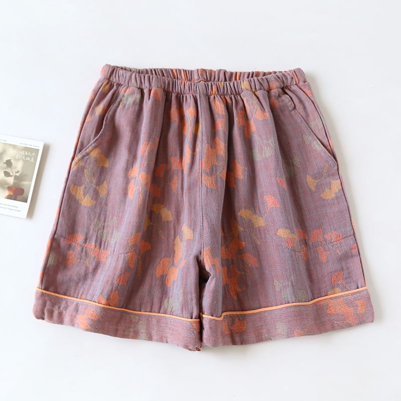 MelMount - Elastische taille bloemenshorts