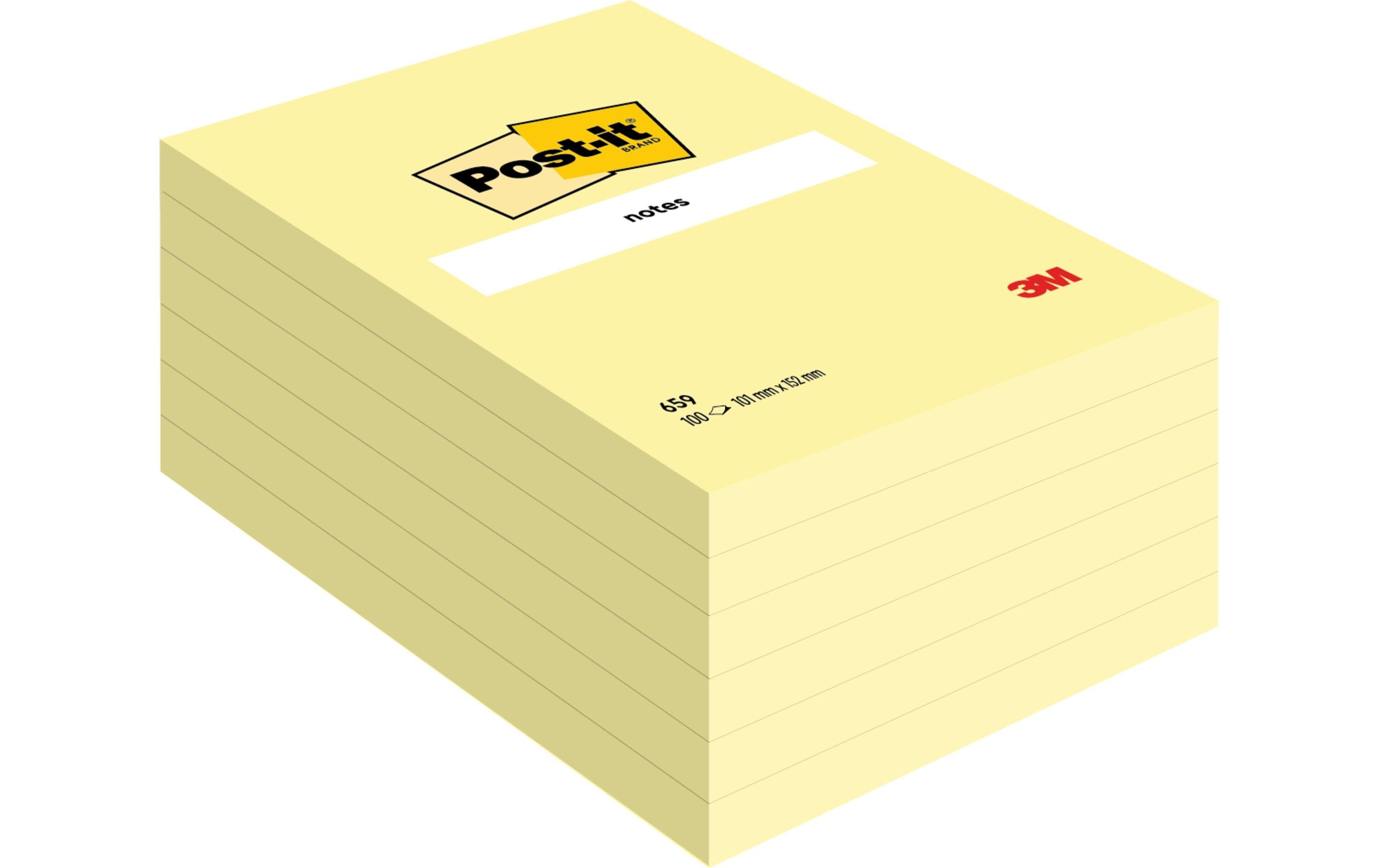 Notizzettel Post-it 15.2 x 10.2 cm 6 Blöcke, GelbHaftnotiz