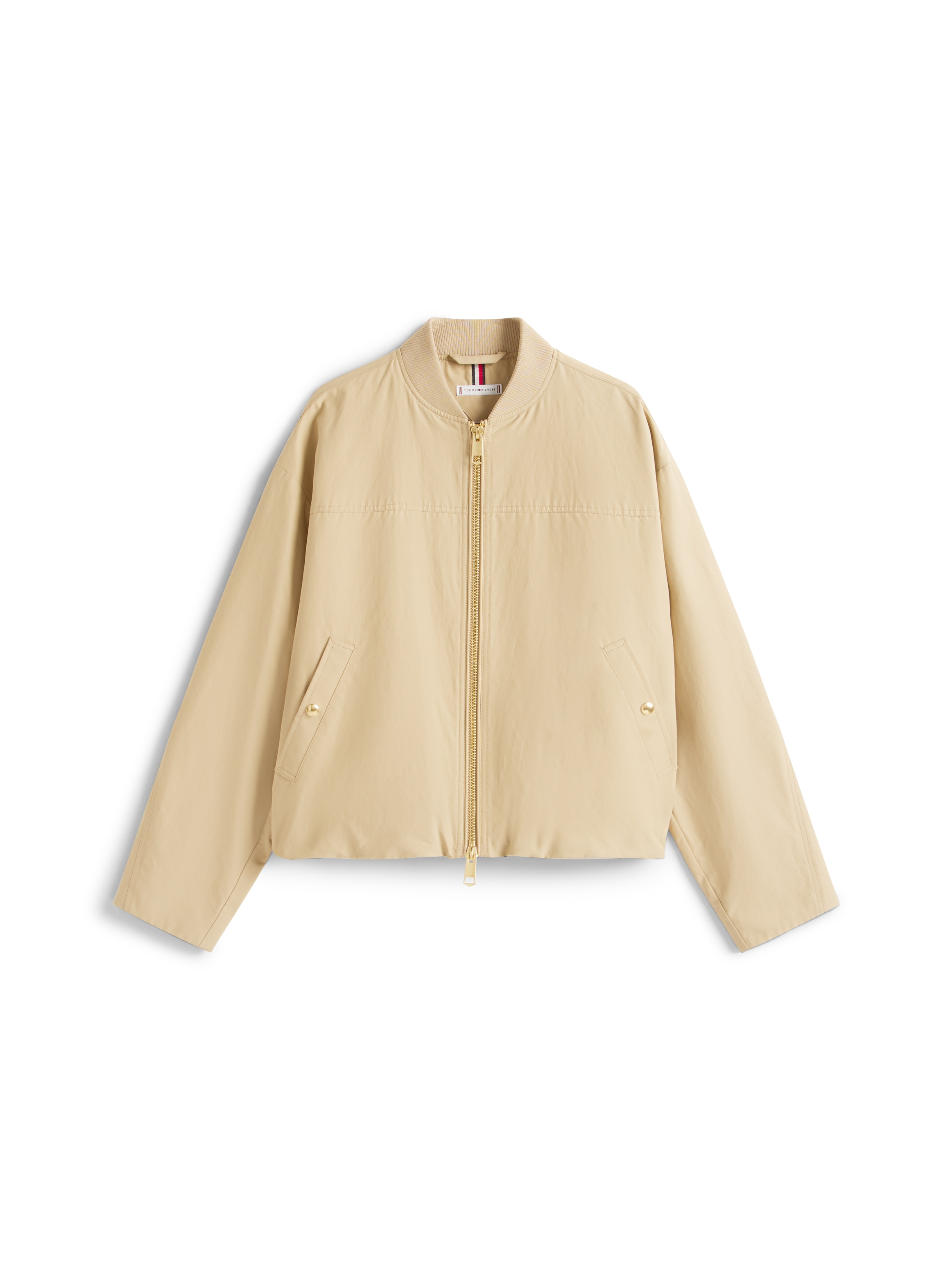Tommy Hilfiger Bomberjacke »COTTON NYLON REG BOMBER« ohne Kapuze