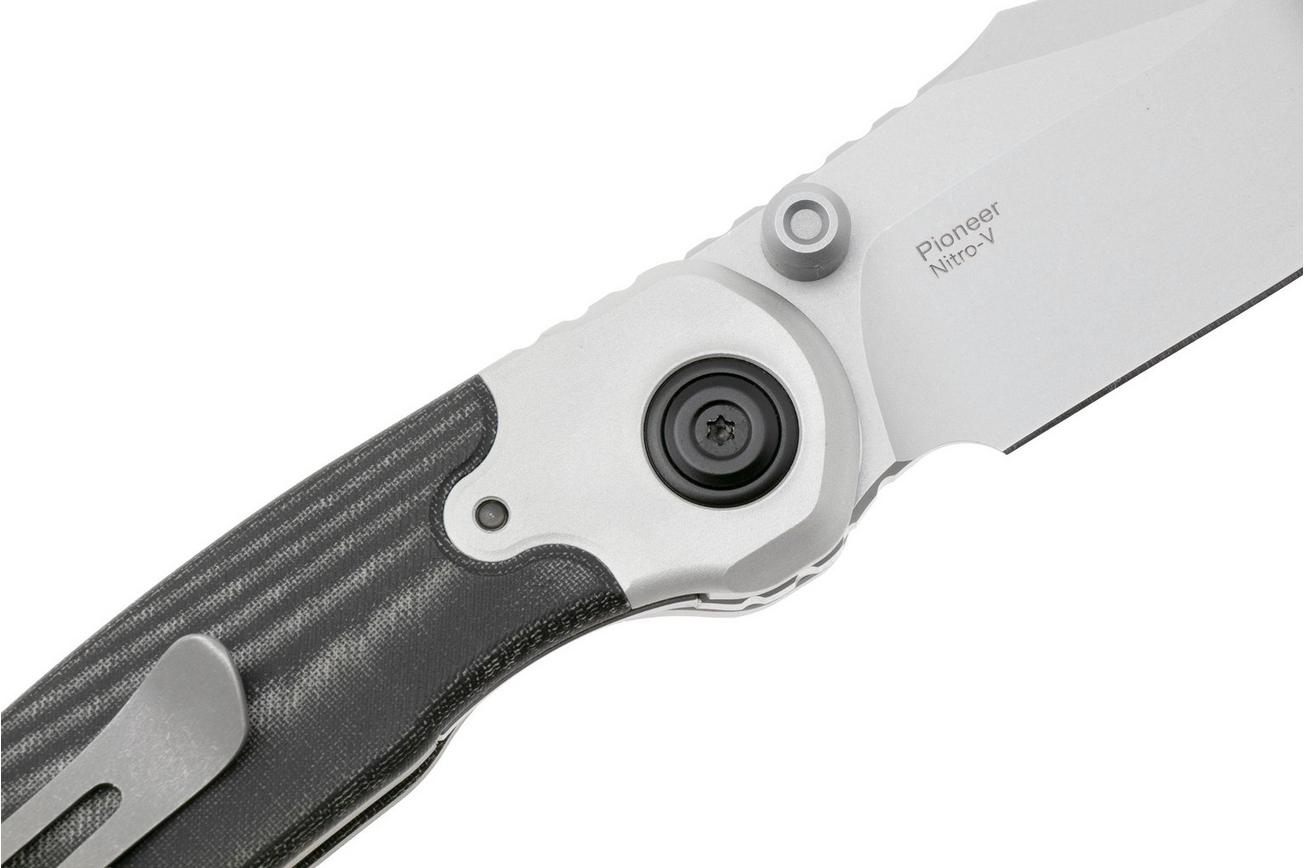 Kizer Pioneer Clip Point ZX-FK03A3 Satin Nitro-V, Aluminium Bolster, zakmes