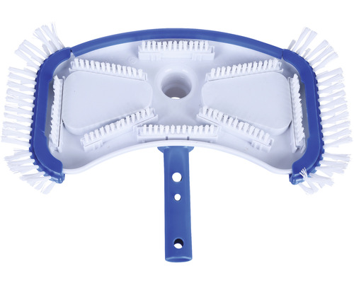 Vloerstofzuiger met zijborstels, blauw