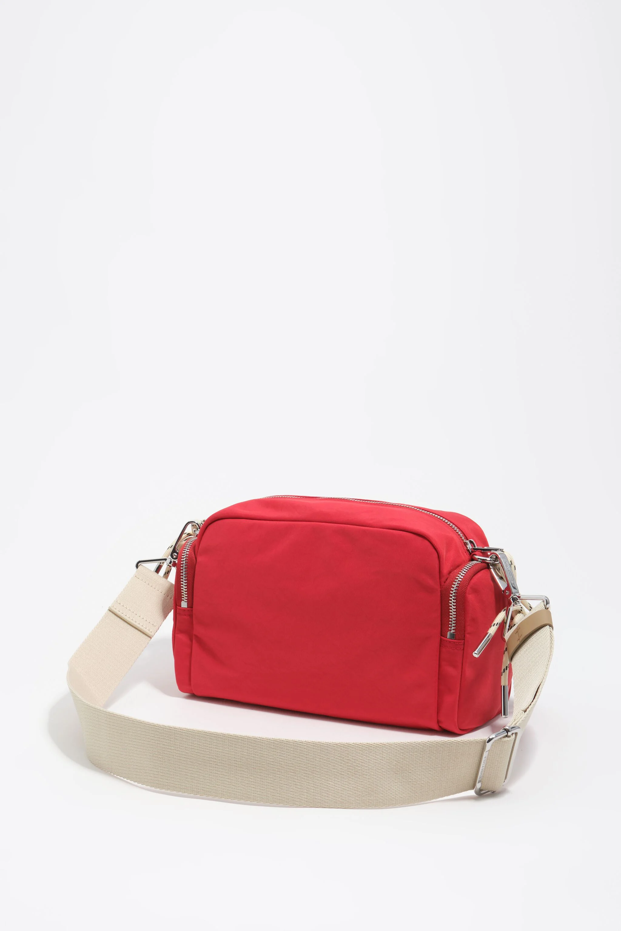 Bolsa de bolso média em náilon vermelho