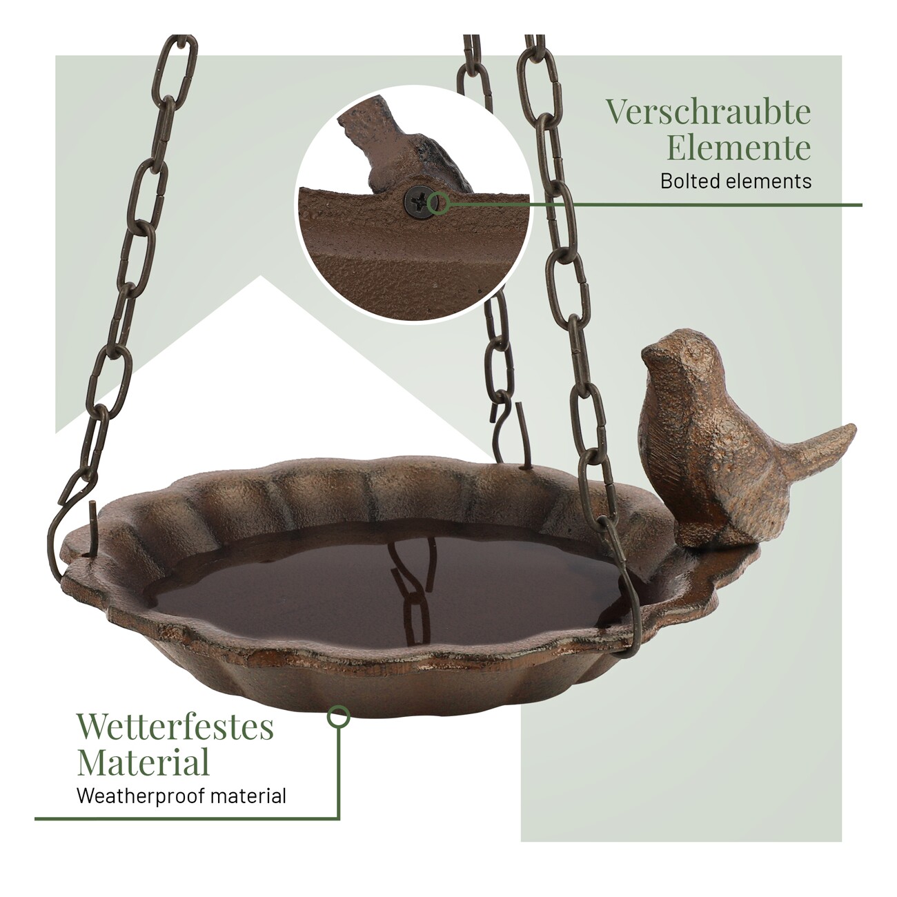 WILDLIFE HOME Vogeltränke zum Aufhängen 'Dekoratives Vögelchen'
