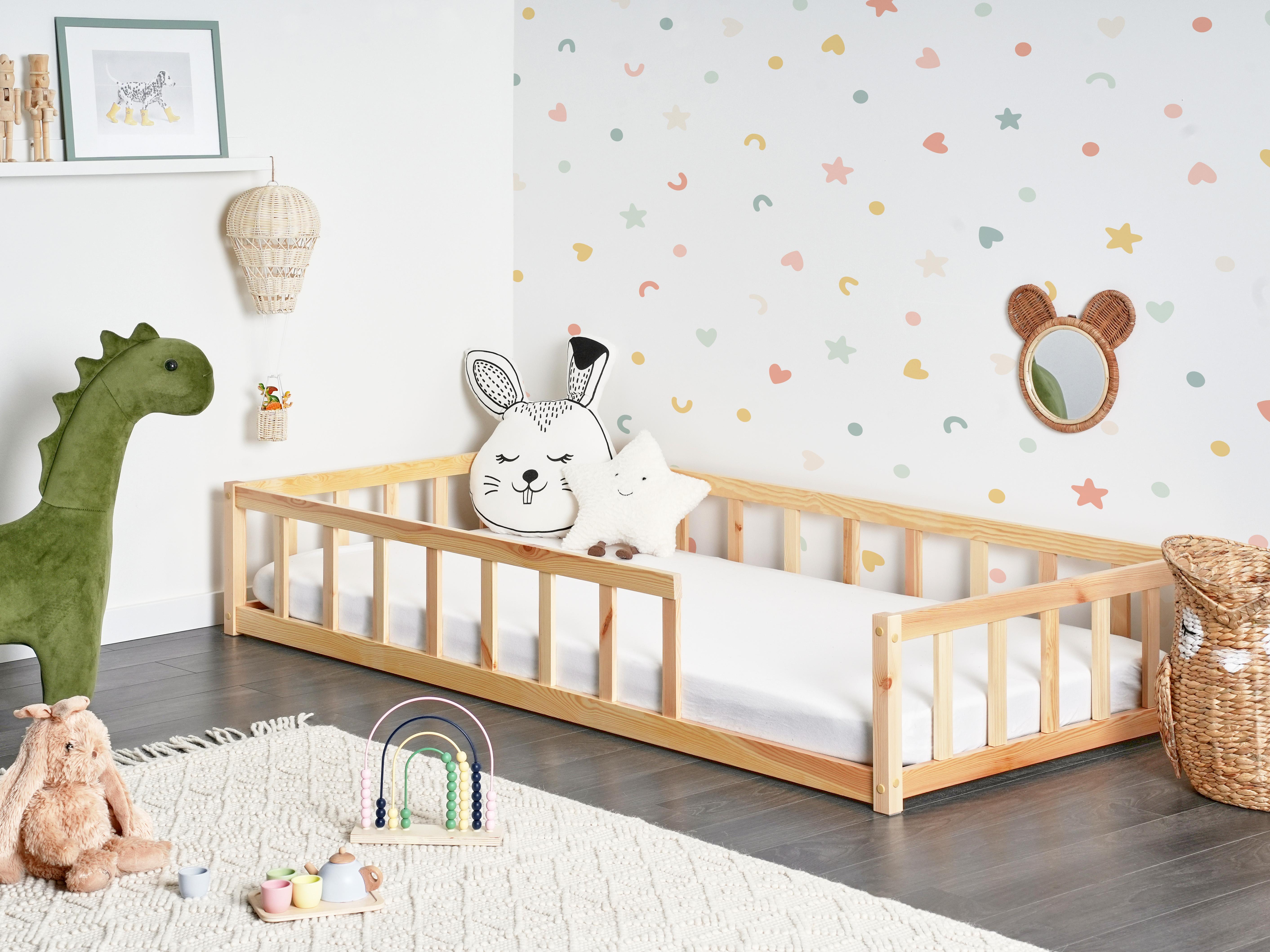 Kinderbed Dennenhout MEYMAC 90 x 200 cm Lichtbruin