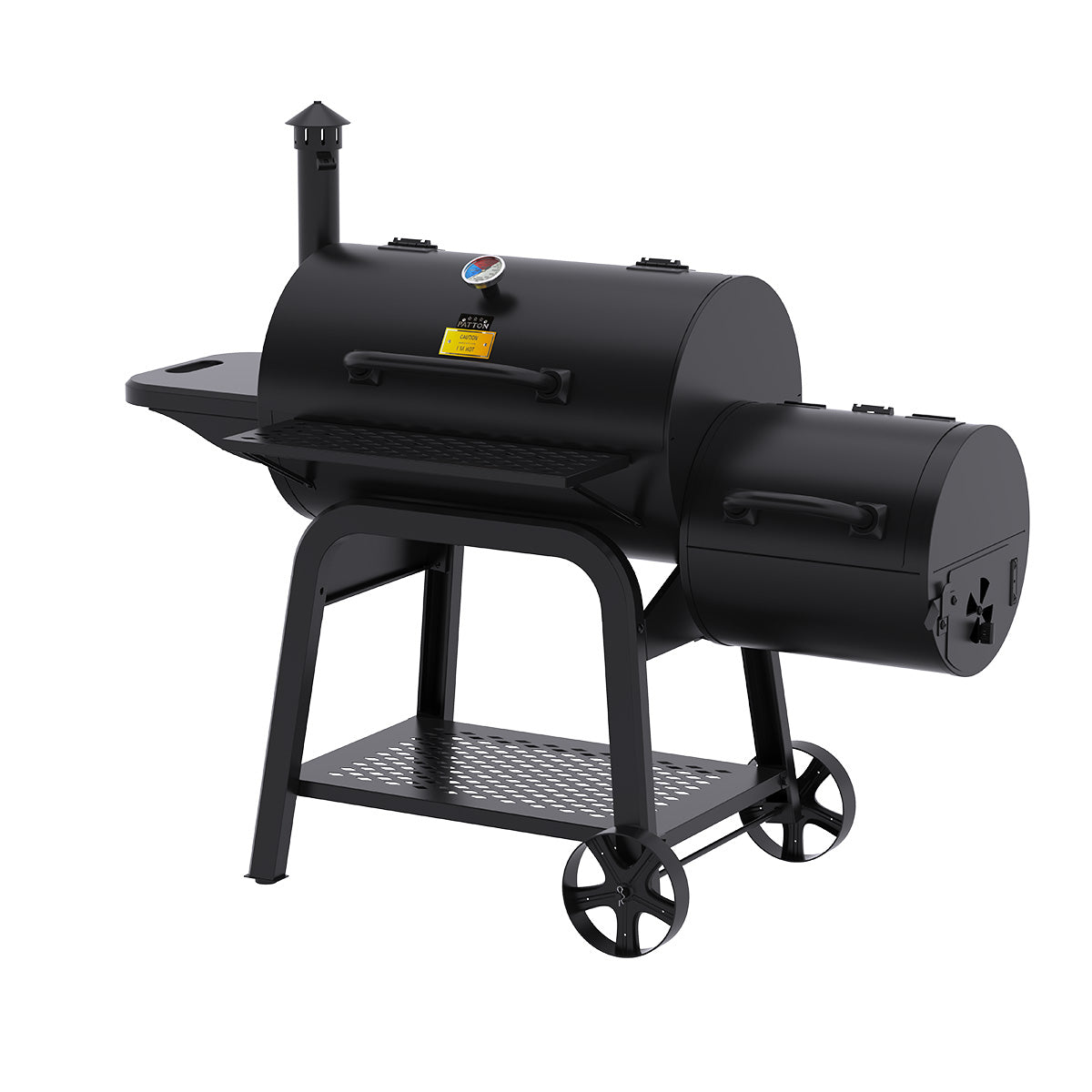 Patton Smoker Houtskoolbarbecue Oklahoma - Zwart