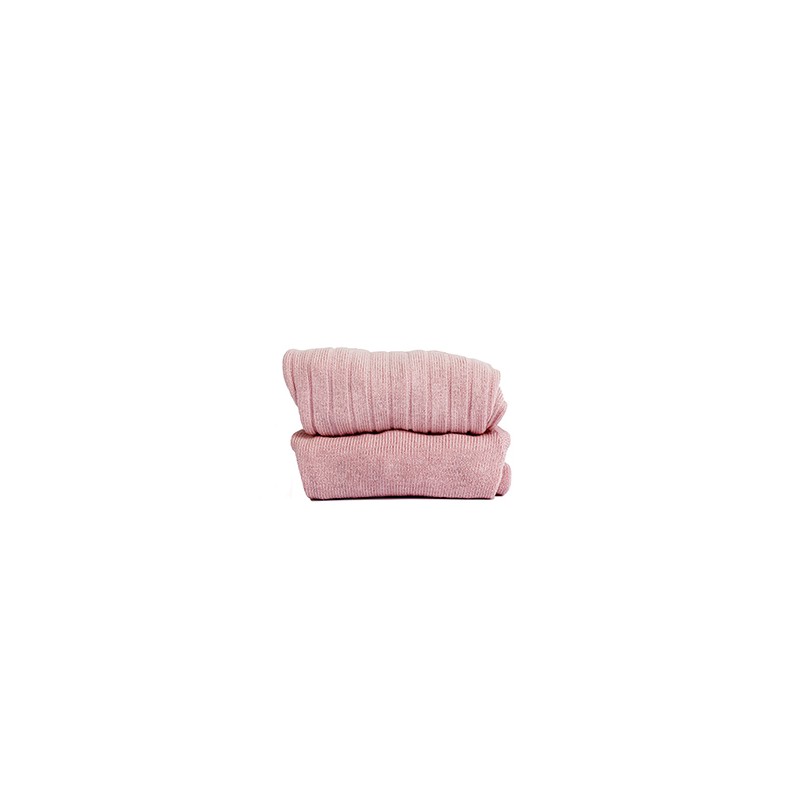 Condor Condor chaussettes hautes côtelées rose pâle