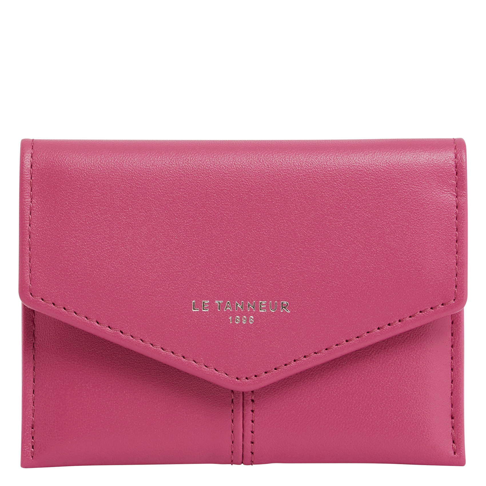 CHARLOTTE - Porte-cartes à rabat en cuir| Rose