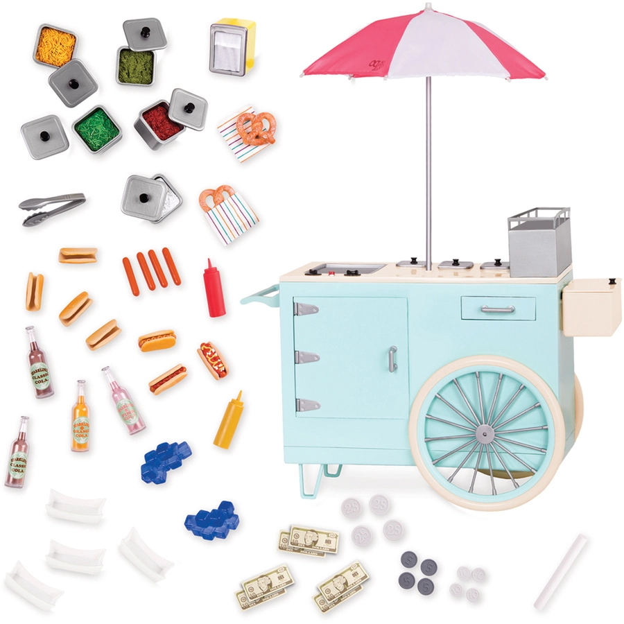 Our Generation Hot Dog Wagen Retro Mehrfarbig