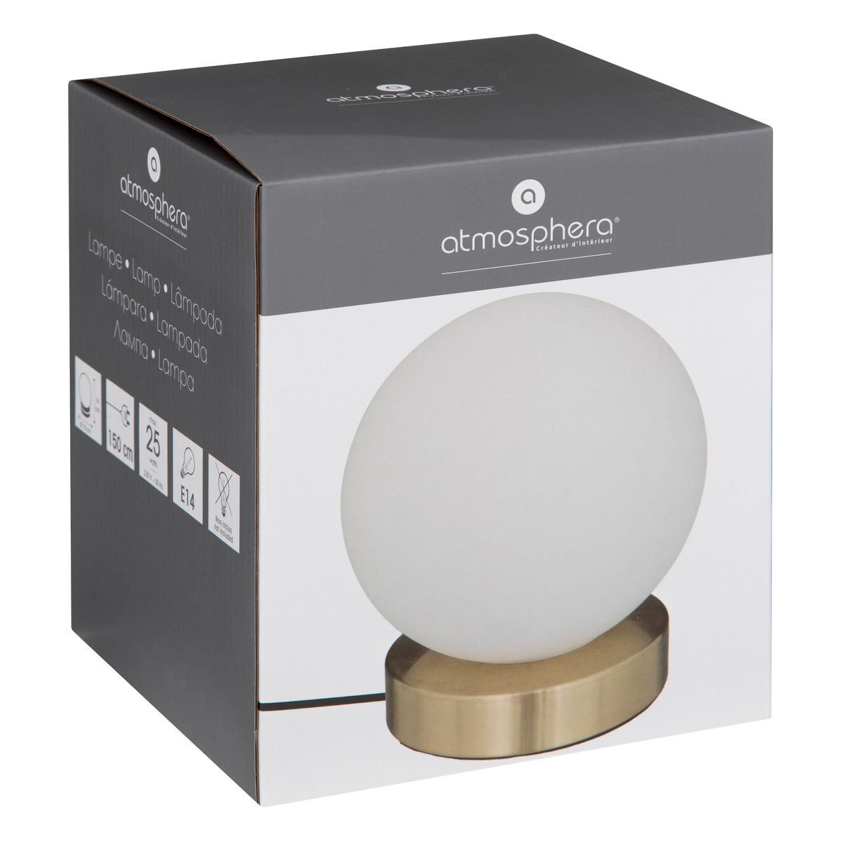 LAMPE BOULE DRIS DORE H.16CM