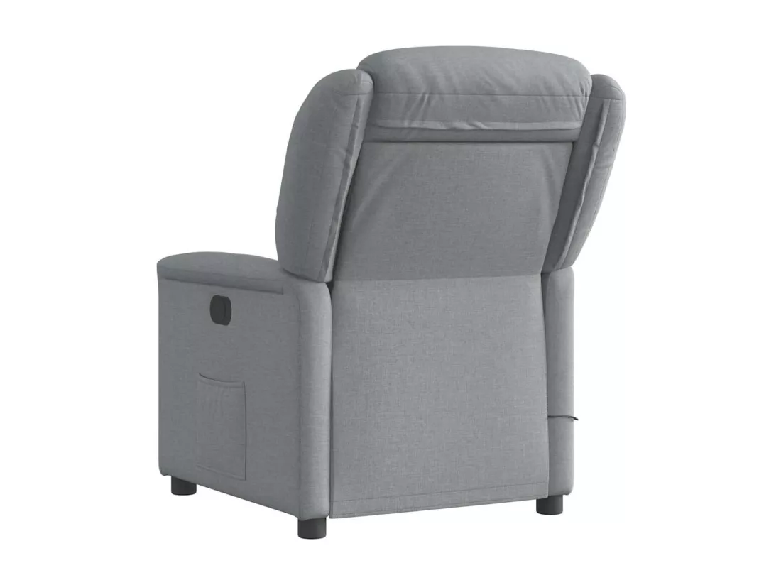 Fauteuil de massage inclinable Gris clair Tissu