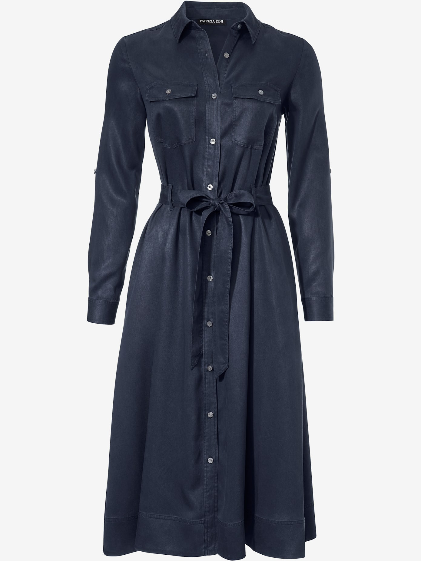 Robe-chemisier ceinture à nouer