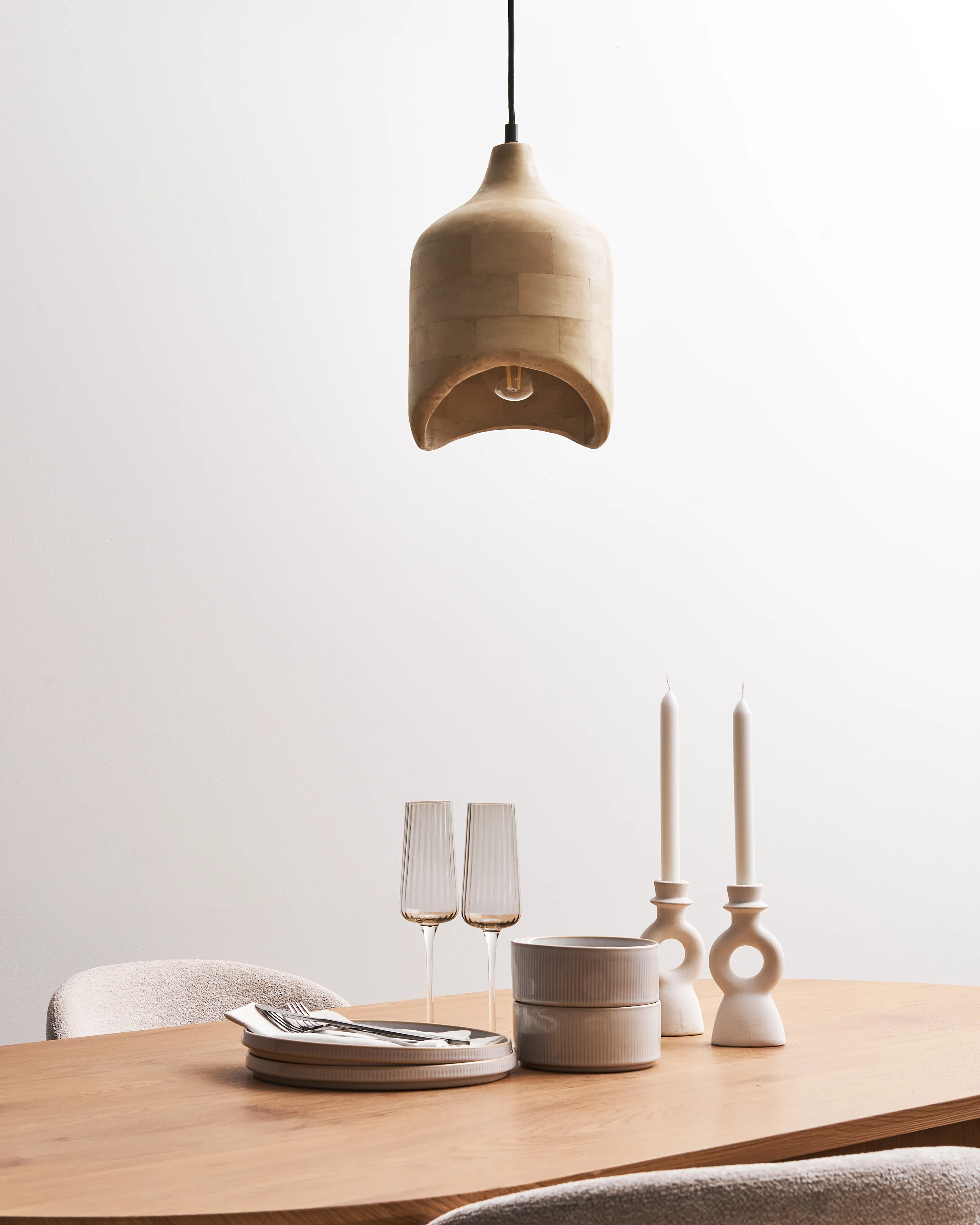 Hanglamp PANDU Mangohout Lichtbruin