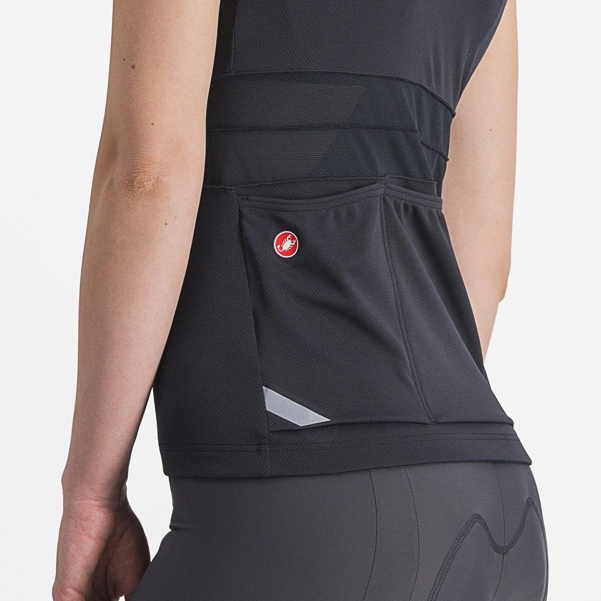Castelli Anima 4 cykeltrøje uden ærmer light black/ivory dame