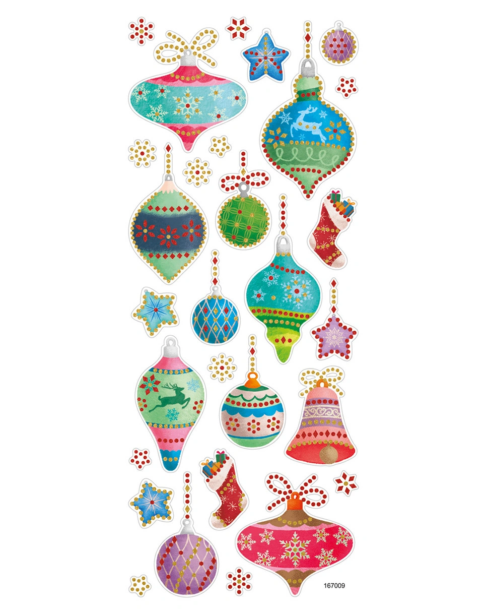 Brilliant-Sticker WEIHNACHTEN 5-teilig in bunt