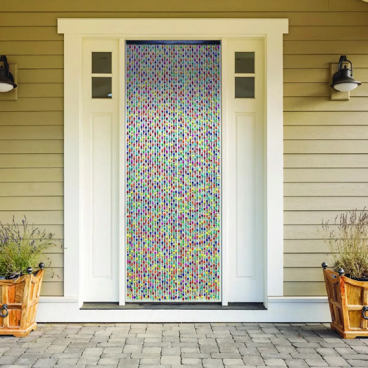 Rideau de porte MOREL - Multicolore - 90 x 200 cm
