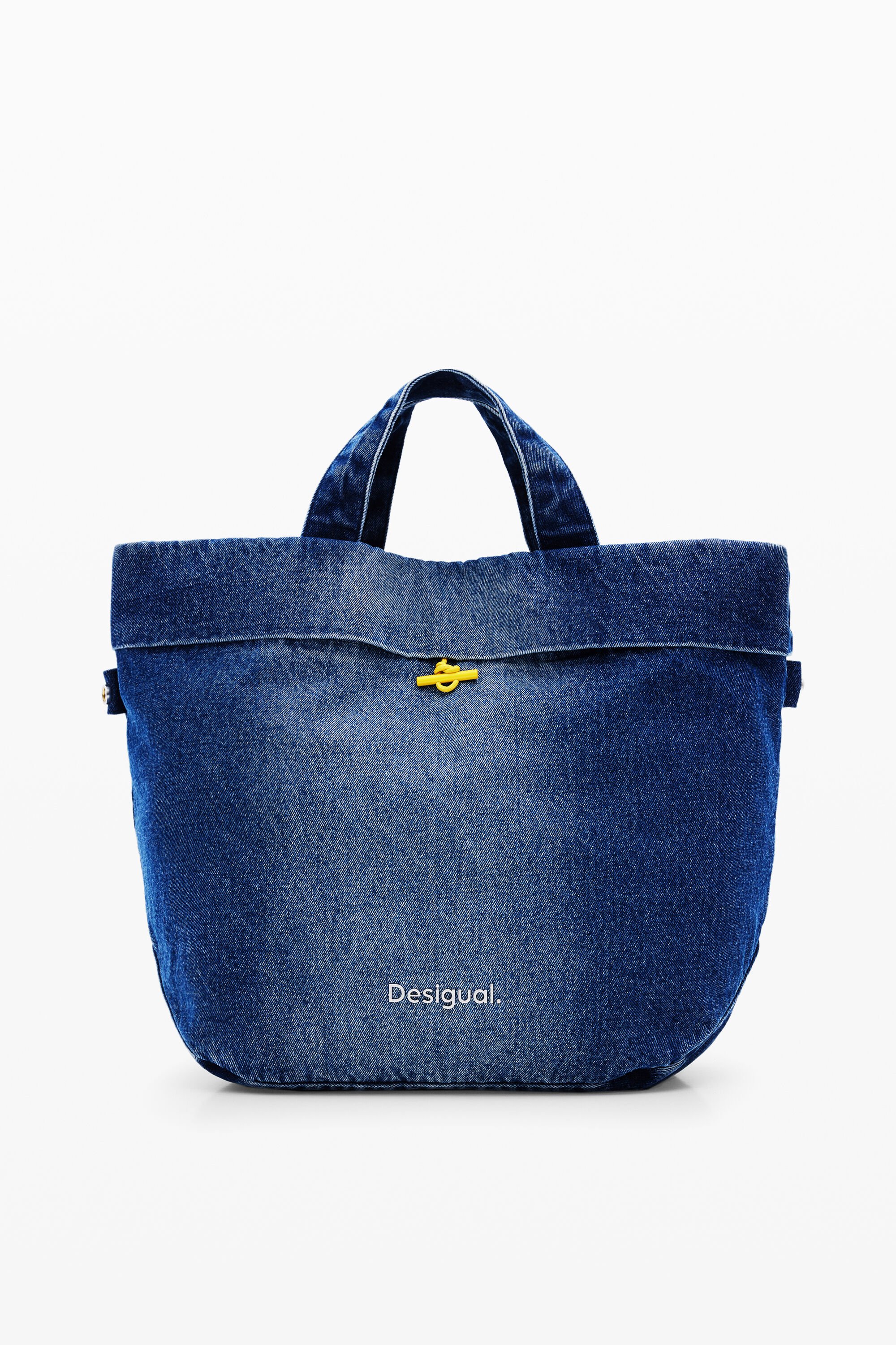 Bolsa shopper tamanho G em jeans reversível
