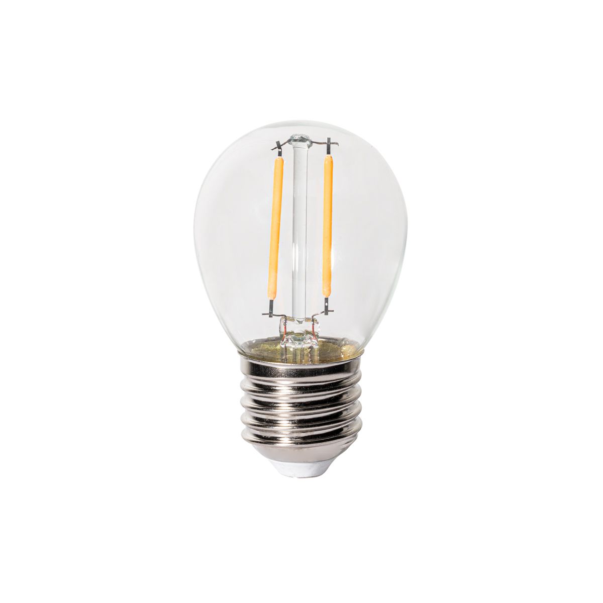 Set van 5 E27 dimbare LED lampen P45 helder glas 3W 250 lm 2200K