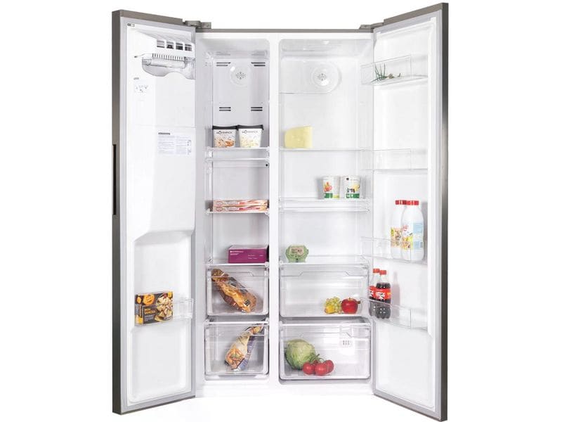 Kibernetik Foodcenter FC513 Grau Side by Side Kühlgerät mit Icemaker