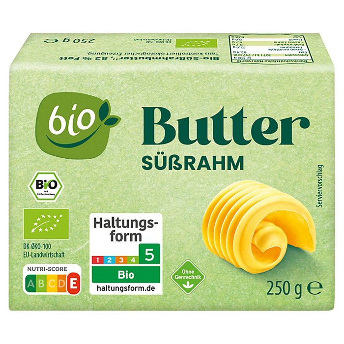 BIO Bio-Butter 250 g, Süssrahmbutter