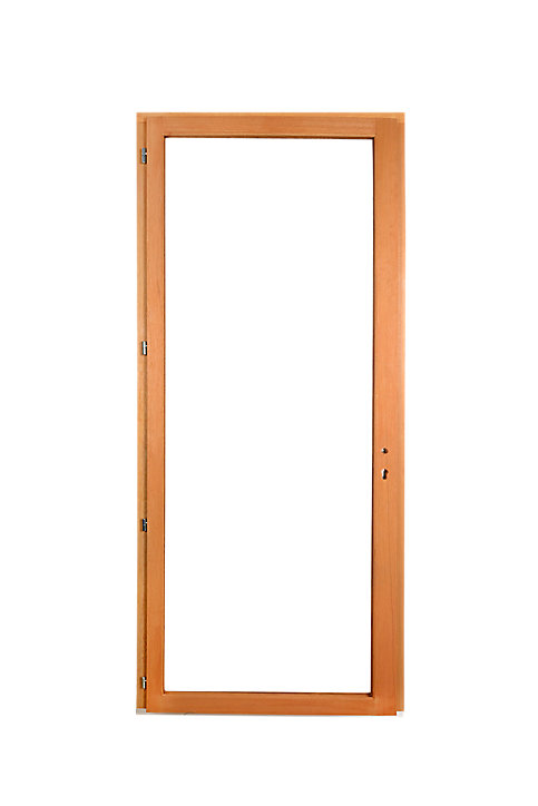 Porte fenêtre bois 1 vantail GoodHome - l.80 x h.205 cm, tirant gauche