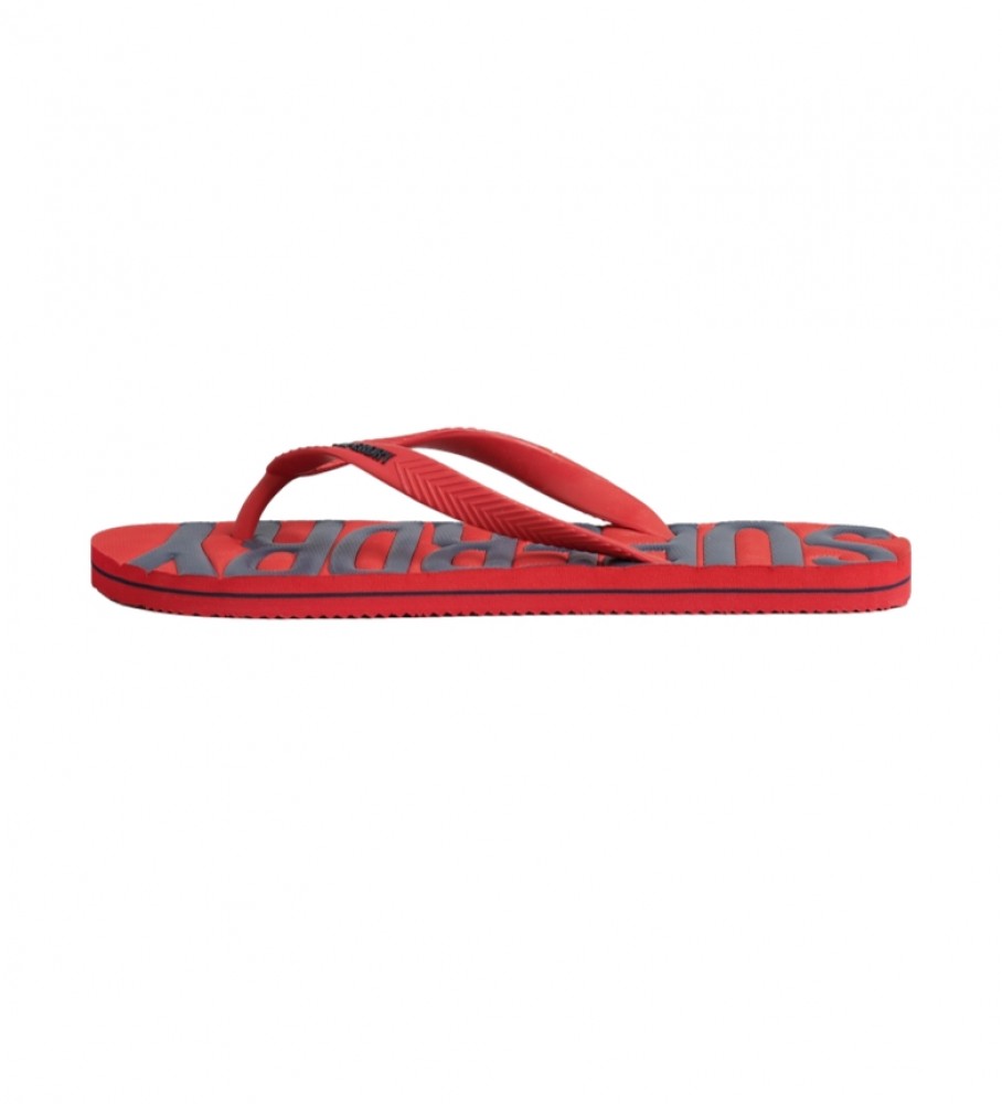 Chinelo vegano Superdry, vermelho