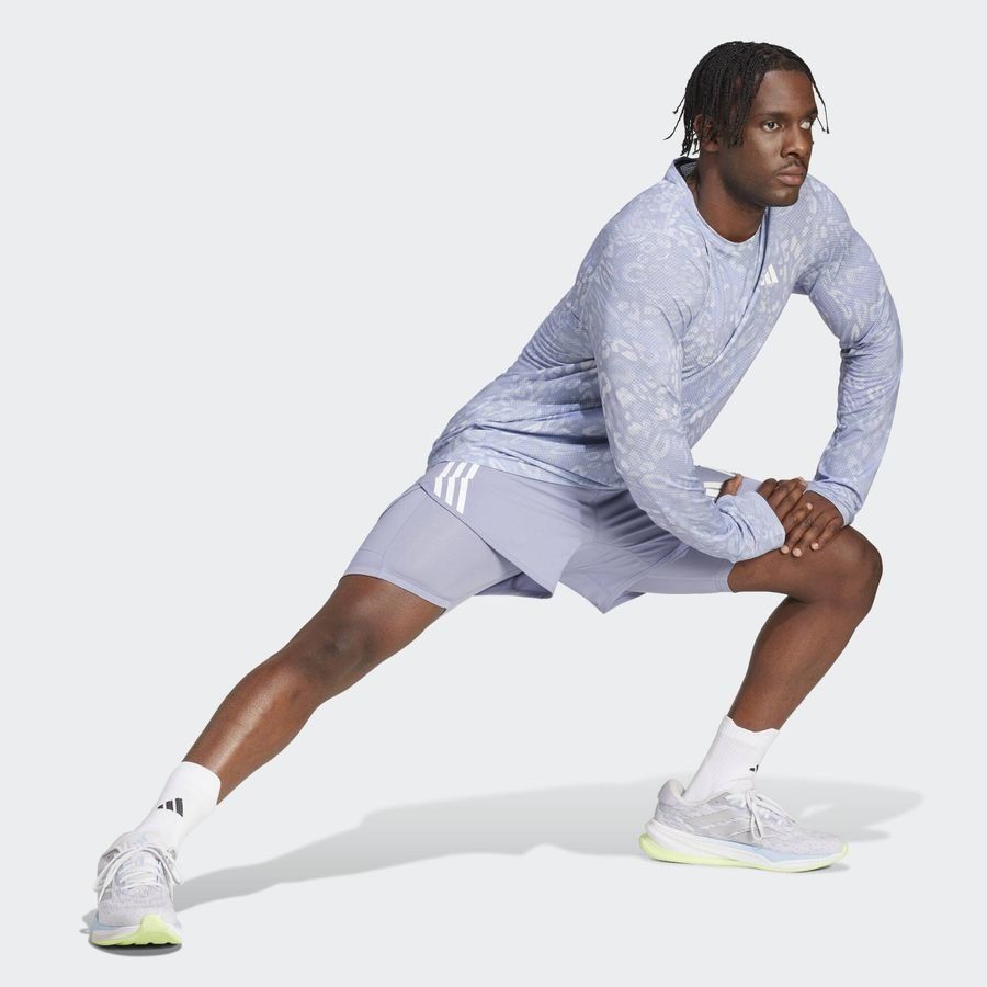 Adidas T-shirt à manches longues Own the Run CLIMACOOL 3 bandes