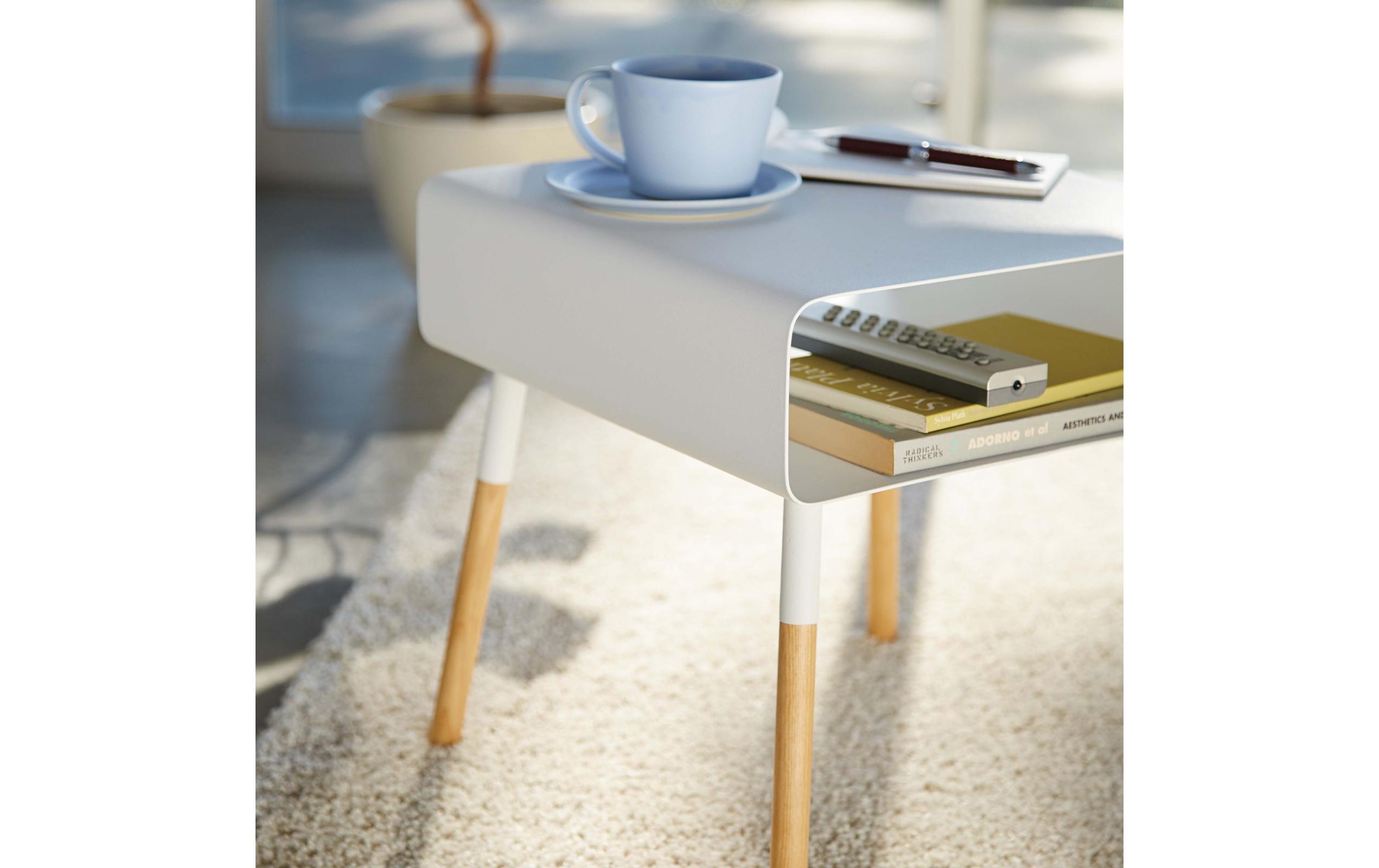Beistelltisch Plain 35 x 35 cm, Weiss<br>Couchtisch