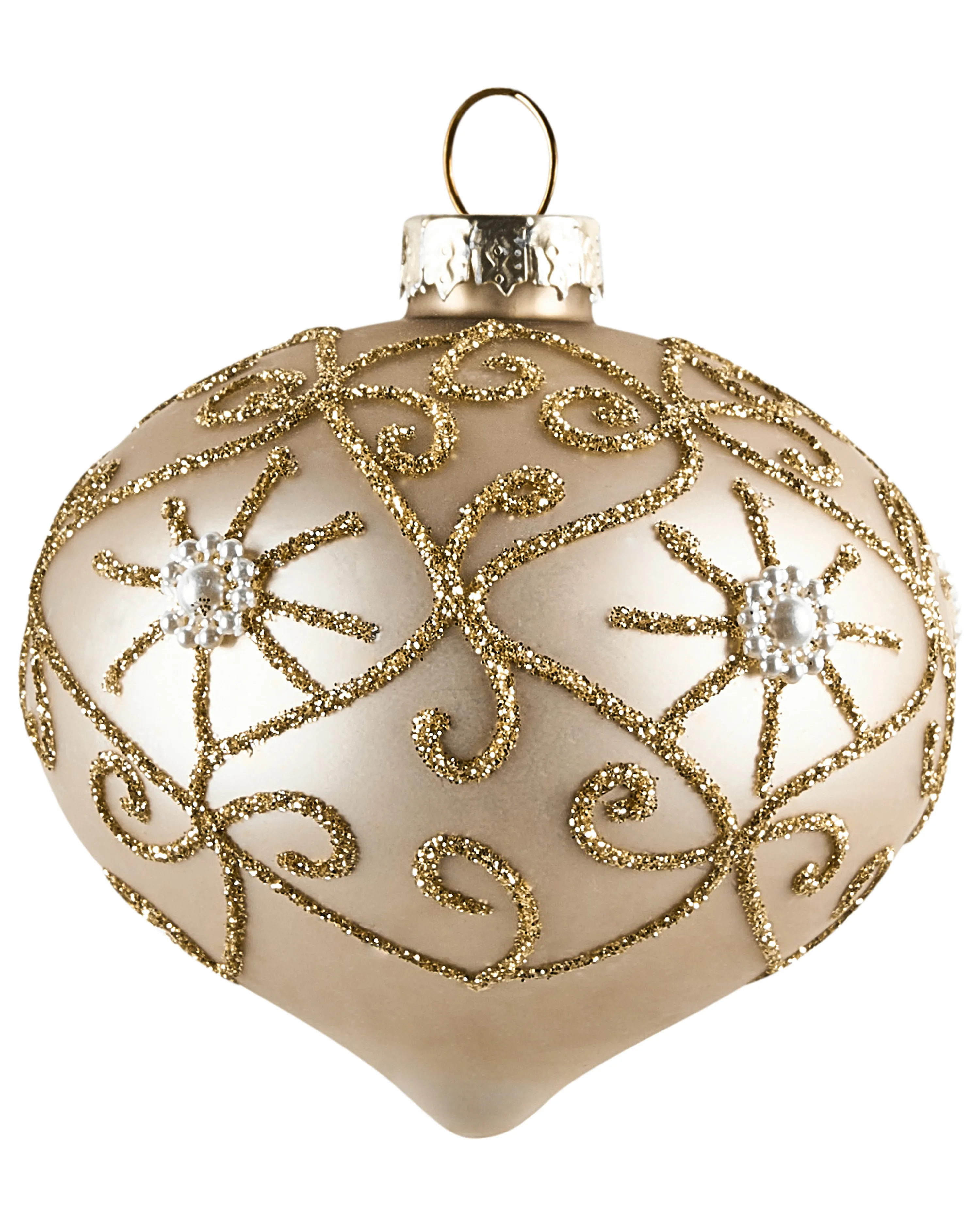 Set van 35 kerstballen ICEDROP Glas Blauw/goud