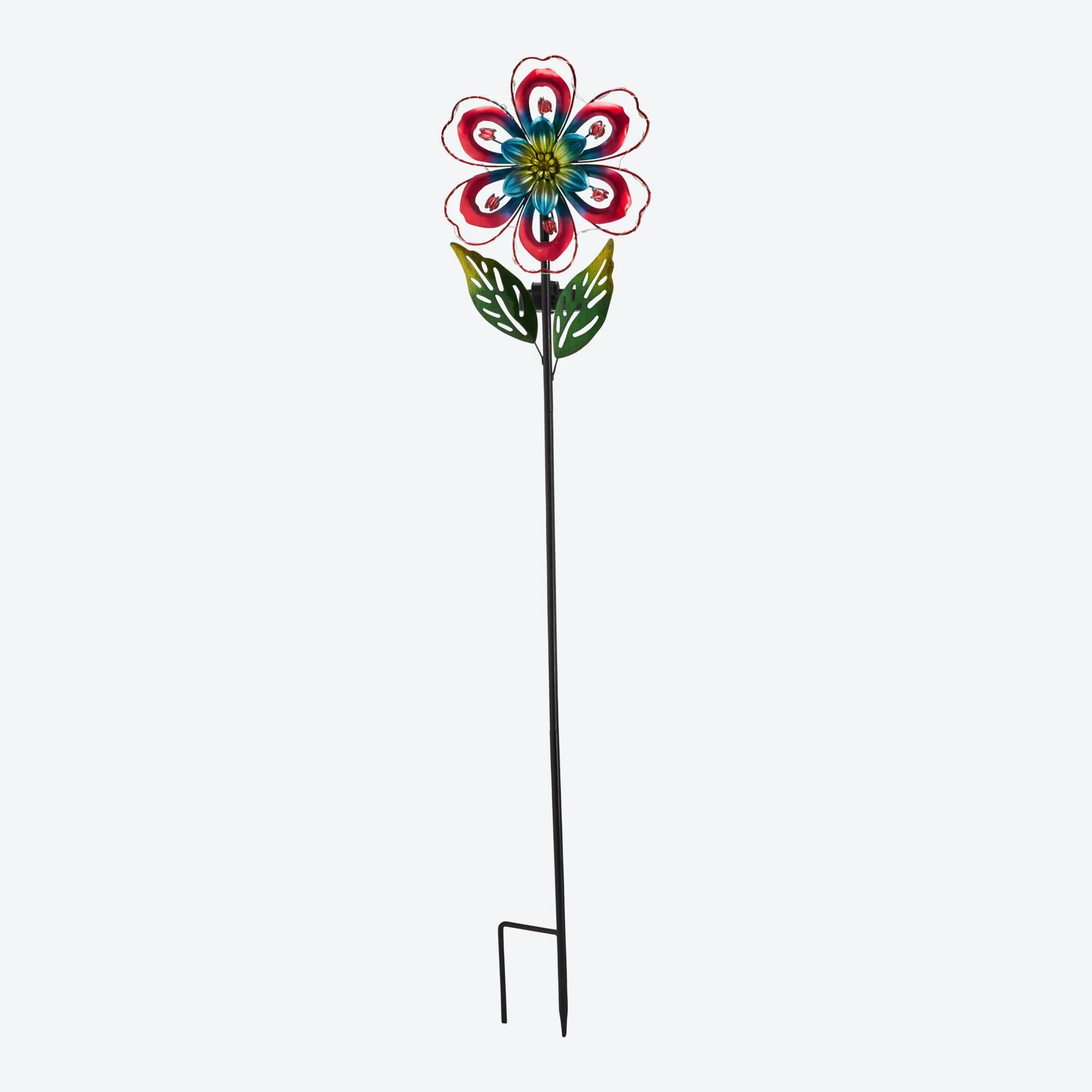 Solarstab mit Metall-Blume, ca. 19x6x90cm