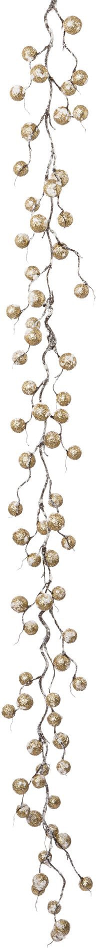 Creativ deco Winterliche Kunstpflanze »Weihnachtsdeko, Weihnachtsgirlande« Girlande in beschneiter Optik, Länge 168 cm, chamgagnerfarben