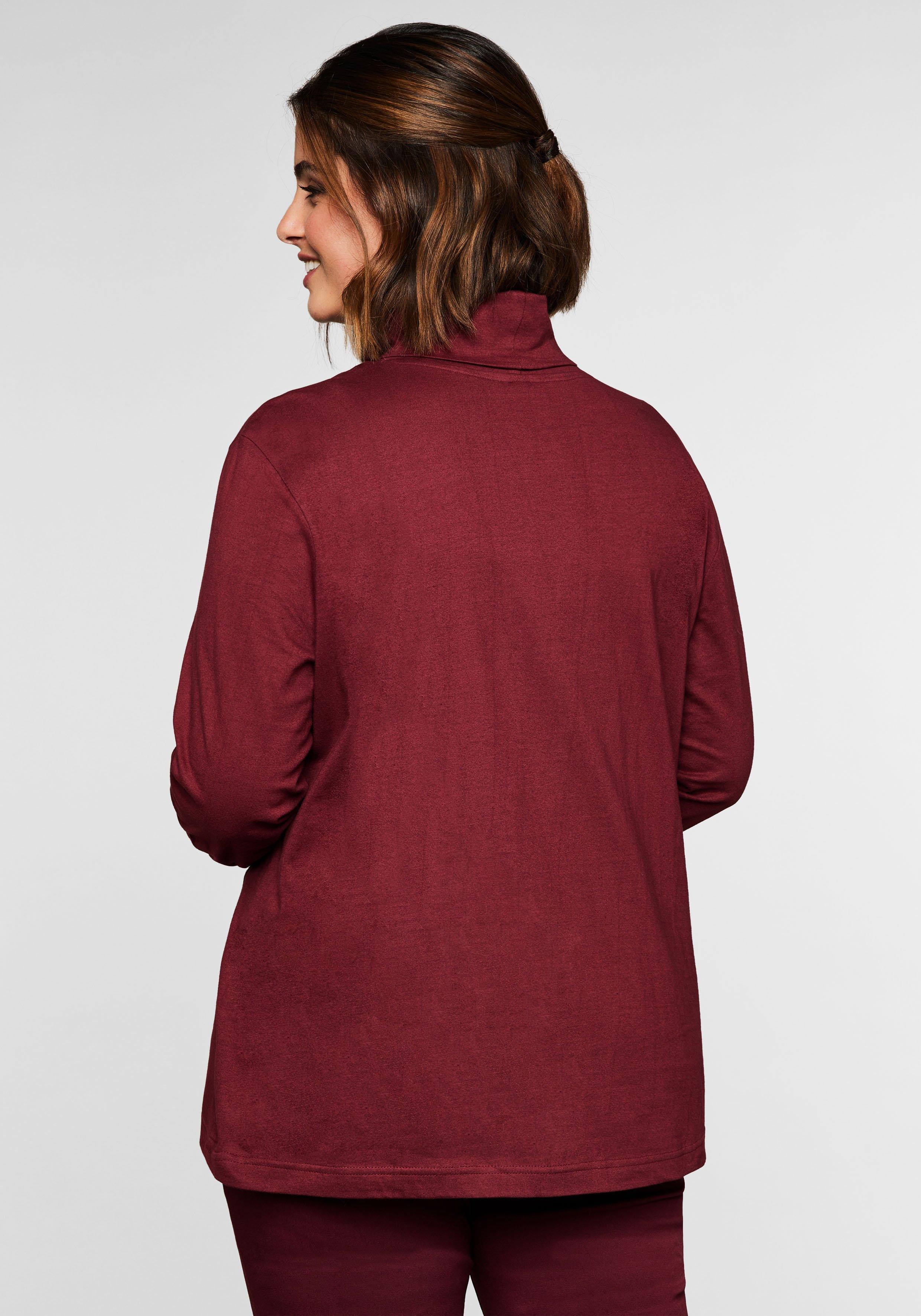 Langarmshirt mit Rollkragen und Statementdruck