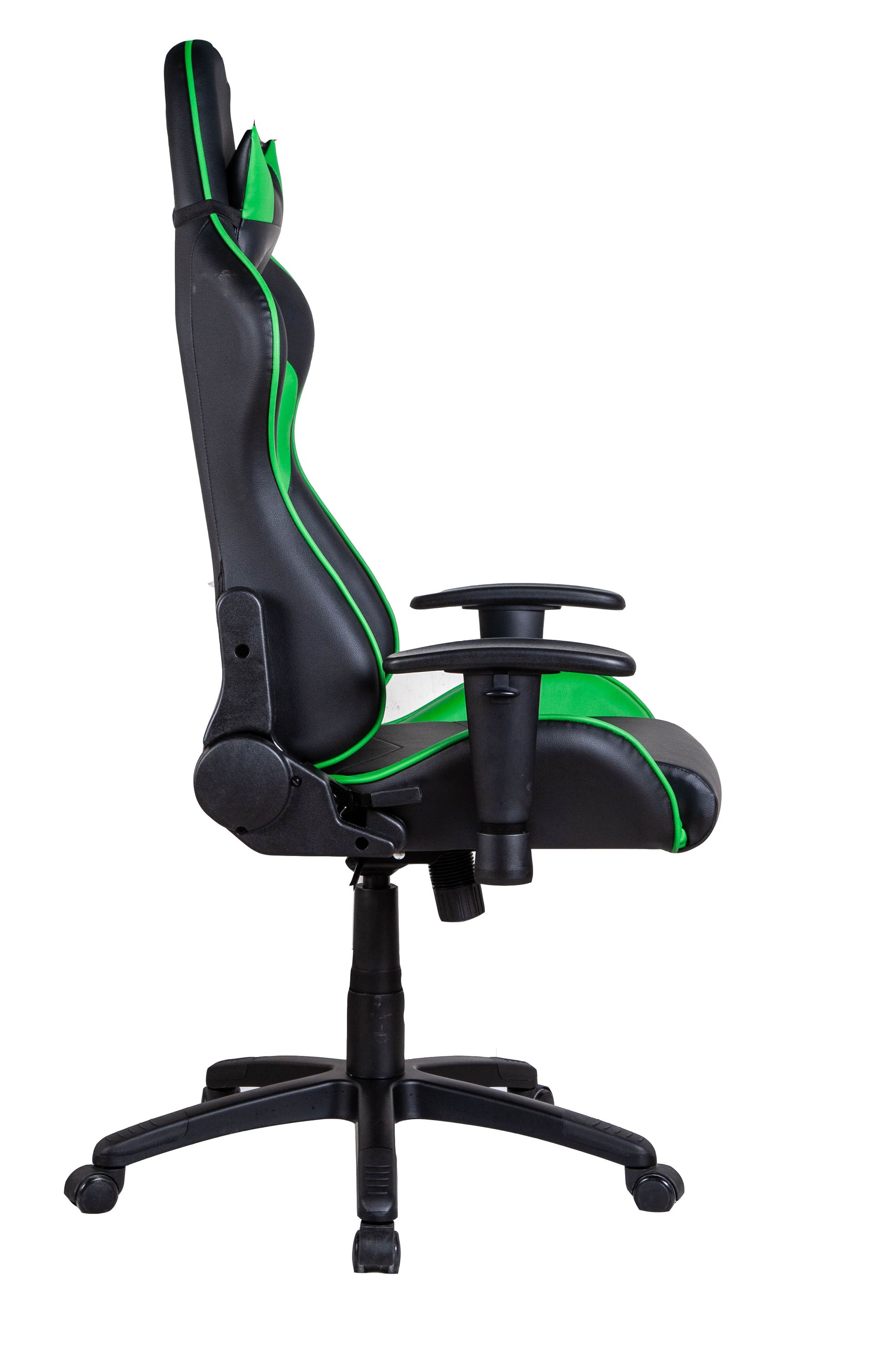 Gamingstuhl Bürostuhl Leder LIMITLESS schwarz/grün