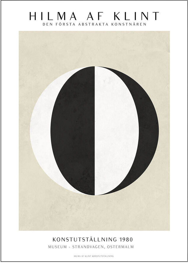 Poster & Frame hilma-af-klint-black-white Flerfarvet