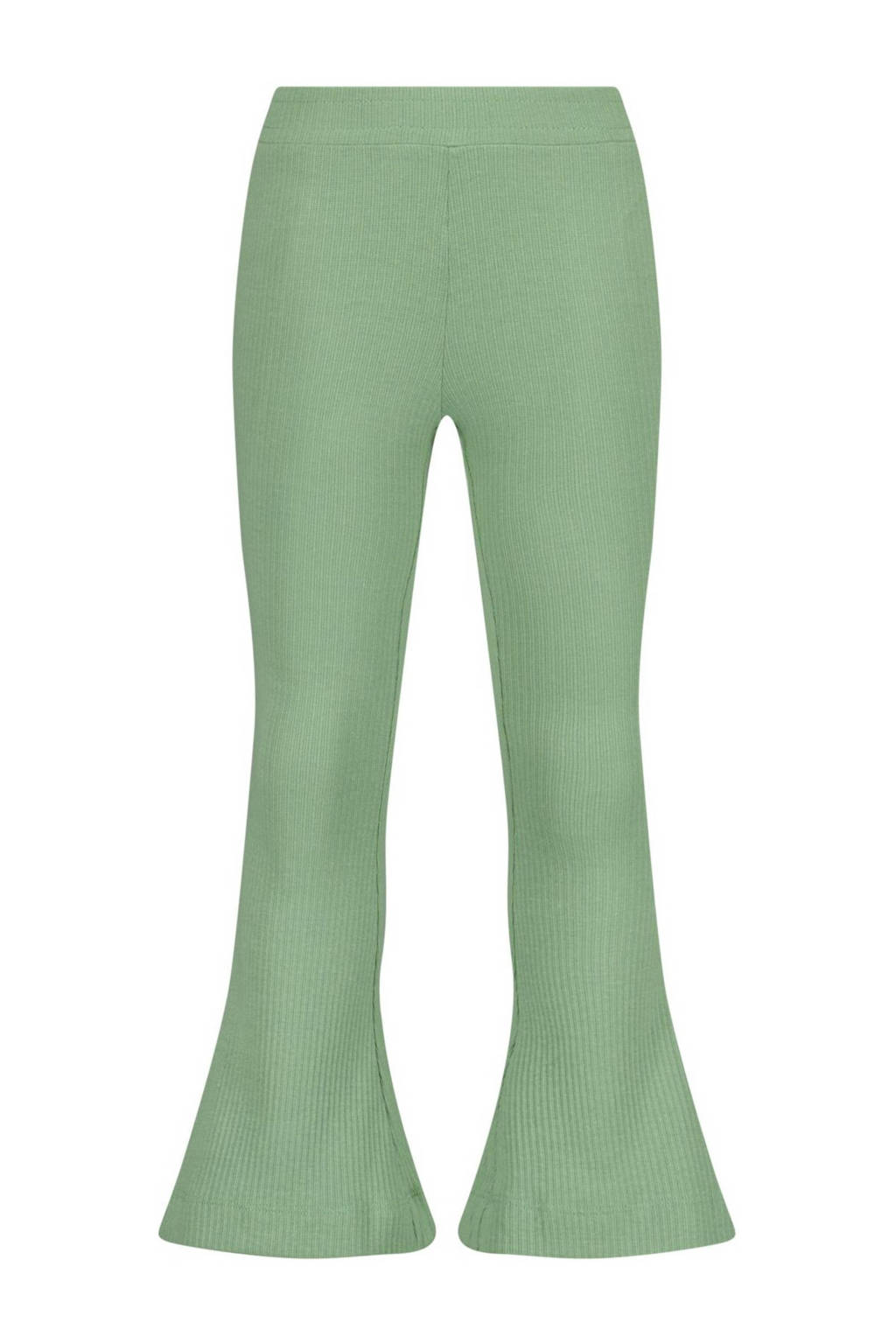 Raizzed flared broek Porto lichtgroen