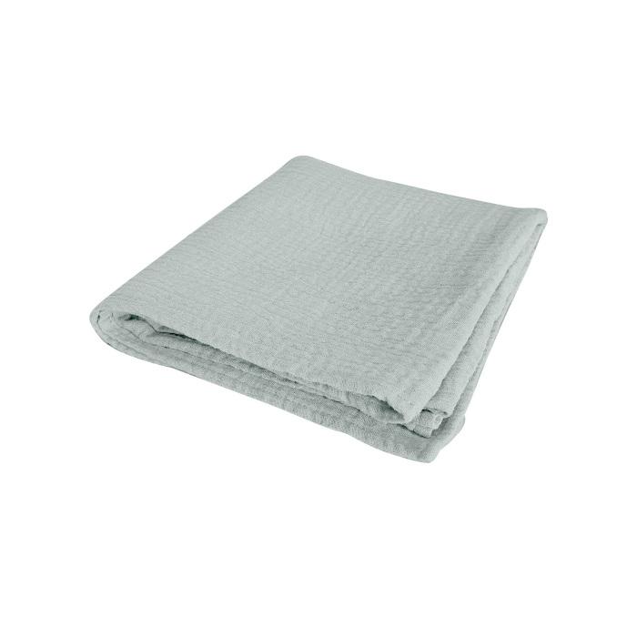 DRAP HOUSSE GAZE DE COTON 60X120CM CELADON