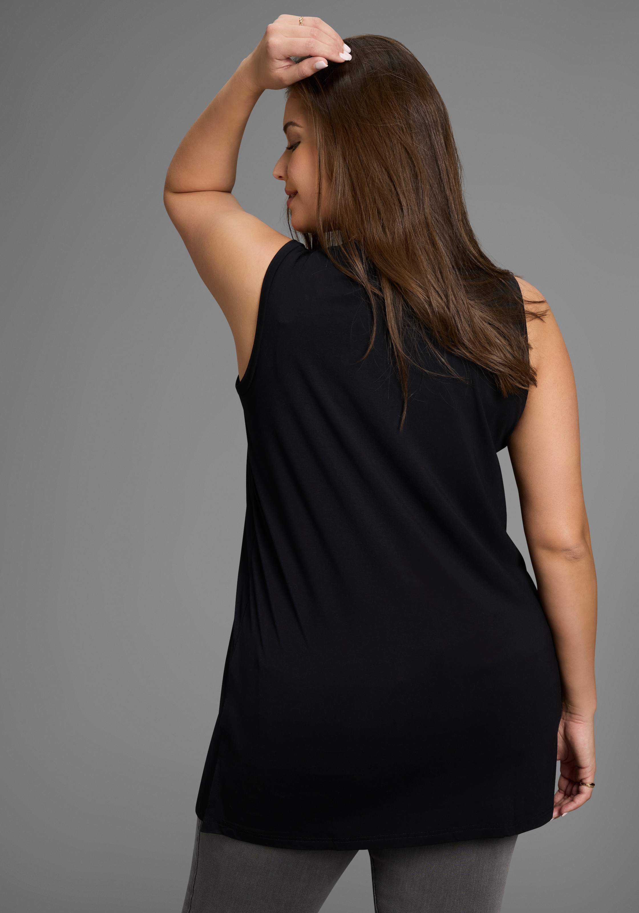 Laura Scott CURVE Longtop , aus fliessendem Jersey mit lockerem Schnitt - GROSSE GRÖSSE