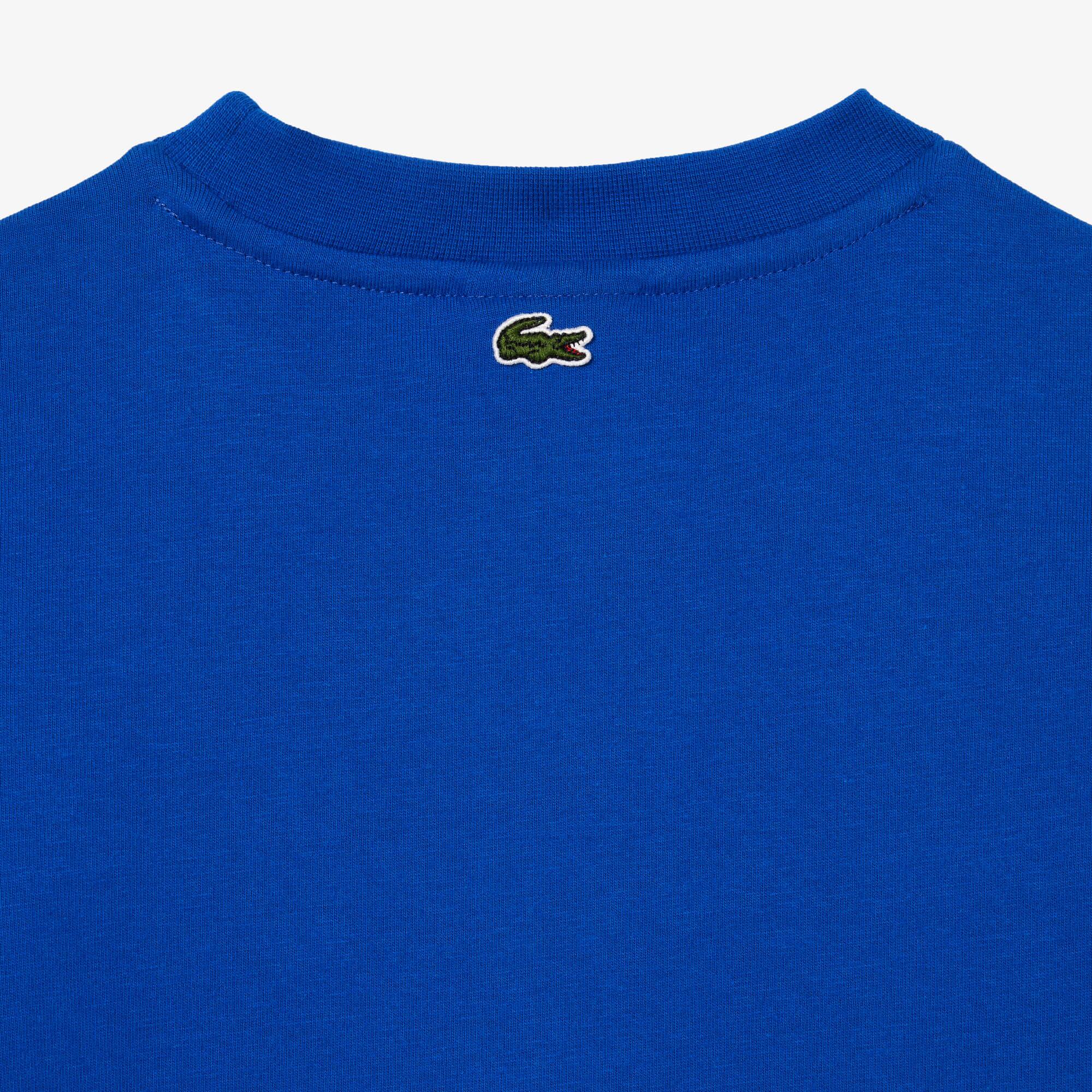 T-Shirt aus Baumwolle mit Aufdruck T-Shirts & Hemden - Blau - Lacoste - Kinder